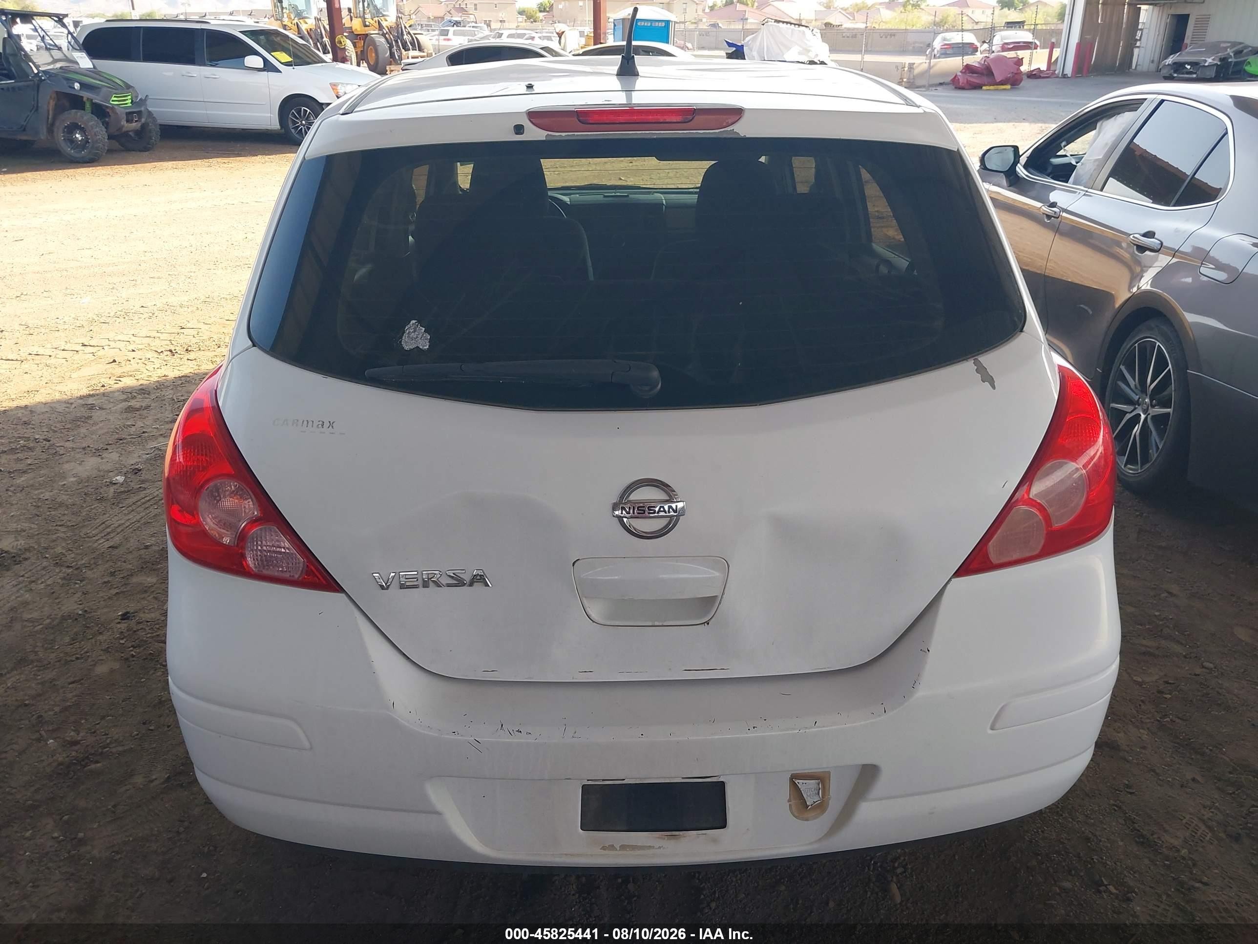 2012 Nissan Versa 1.8 S White vin: 3N1BC1CP6CL363394