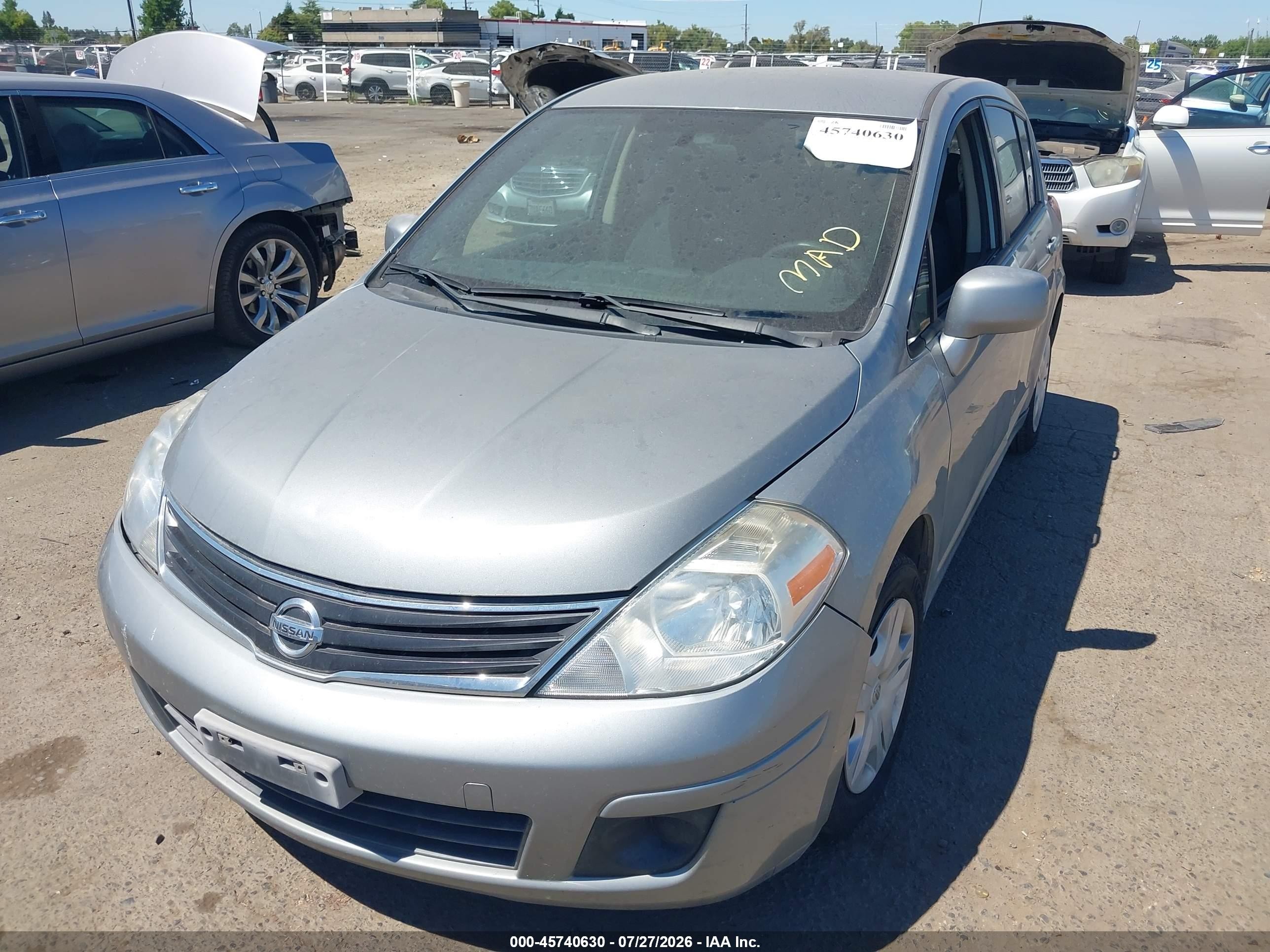 2010 Nissan Versa 1.8s Gray vin: 3N1BC1CP7AL373025