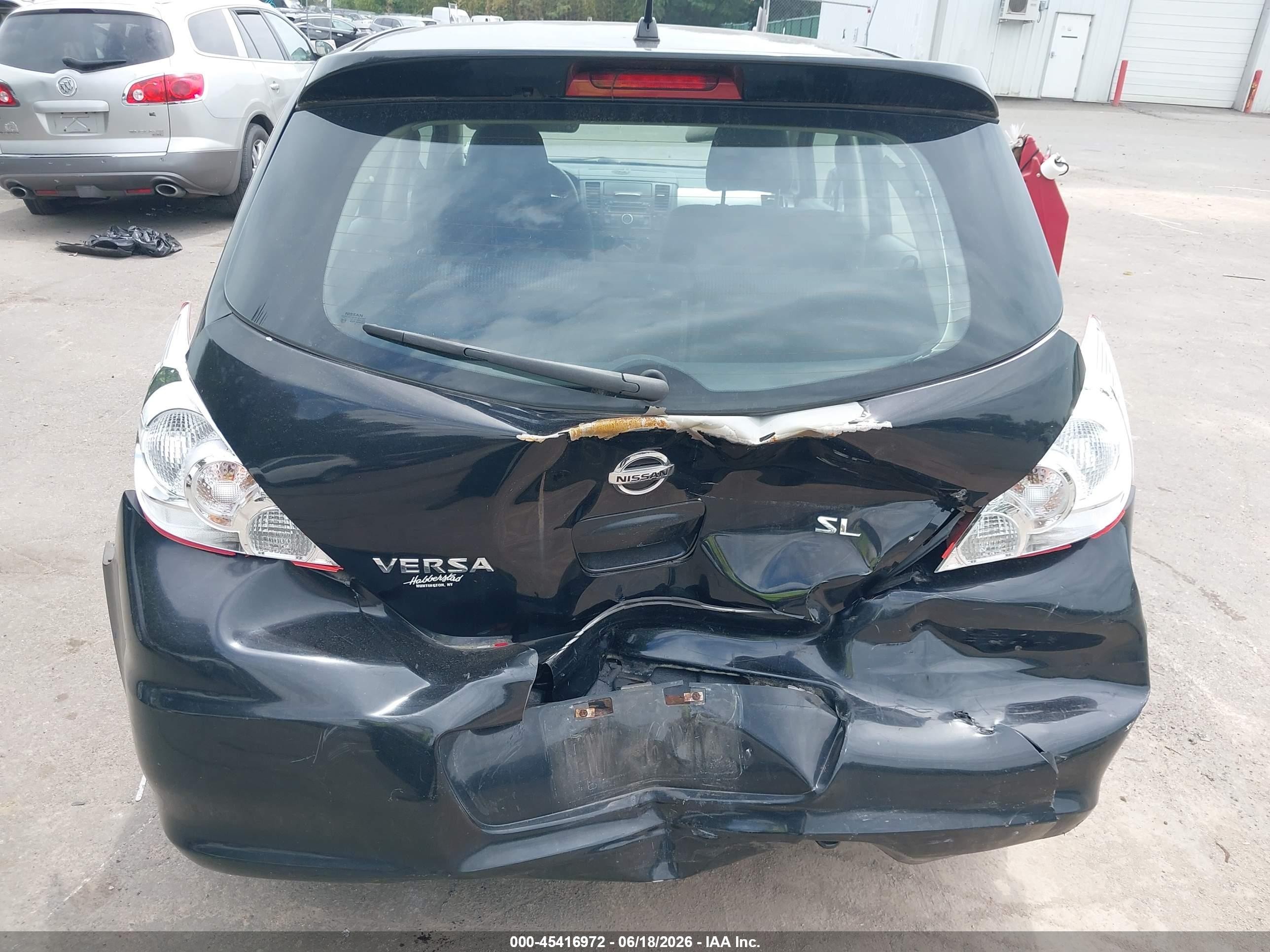 2010 Nissan Versa 1.8sl Black vin: 3N1BC1CP7AL376314