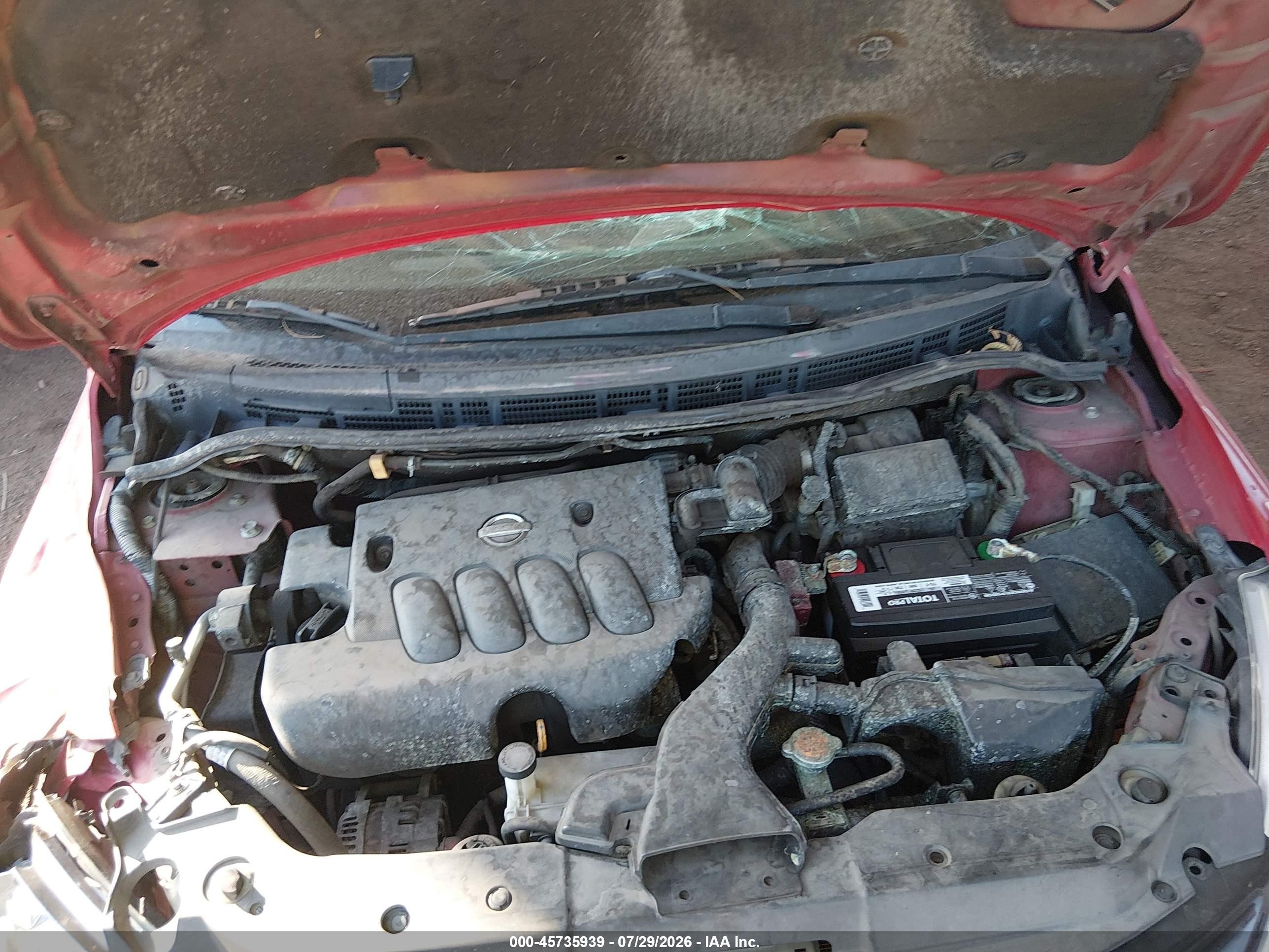 2010 Nissan Versa 1.8s Красный vin: 3N1BC1CP7AL455370