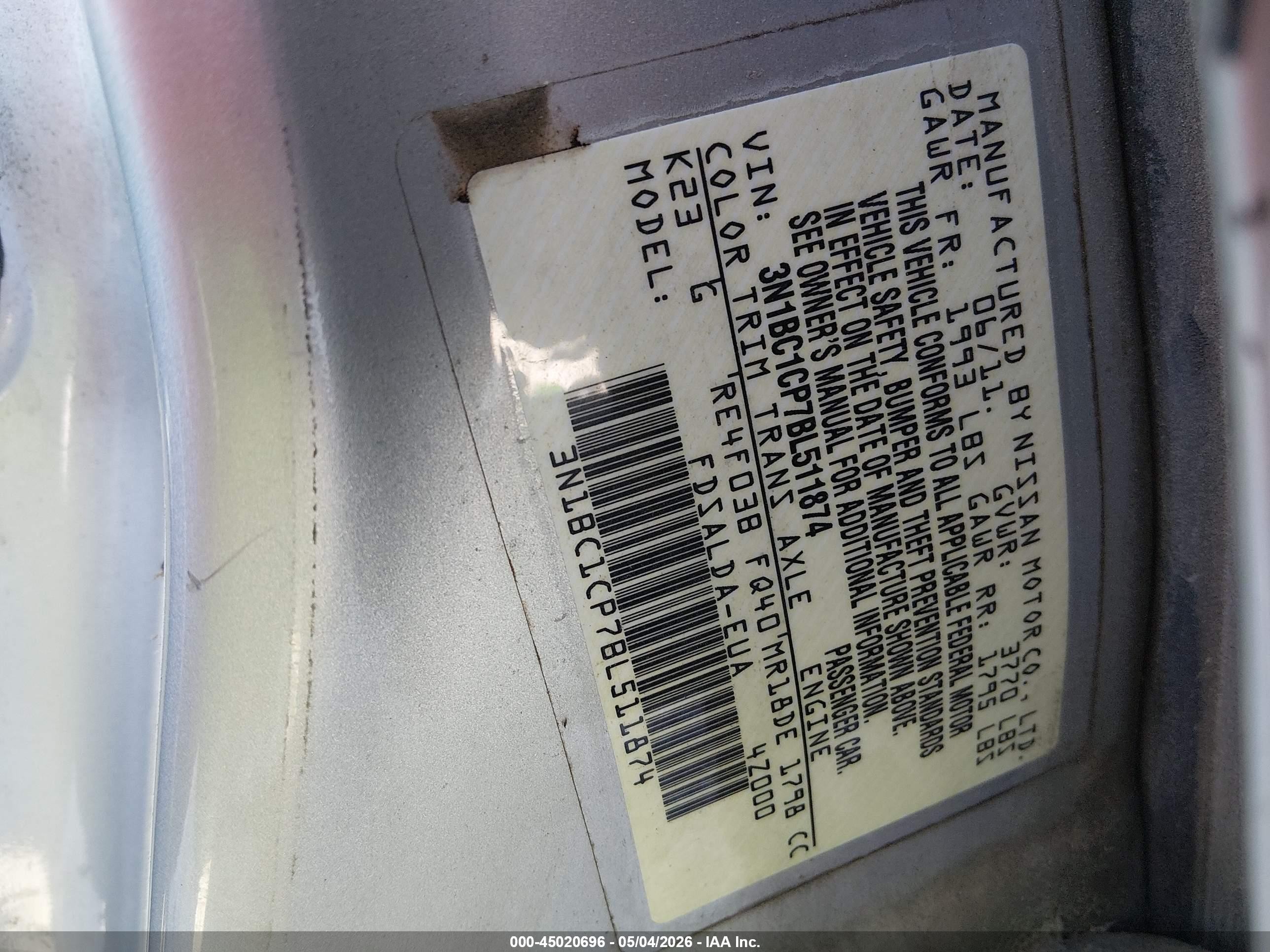 2011 Nissan Versa 1.8s Silver vin: 3N1BC1CP7BL511874