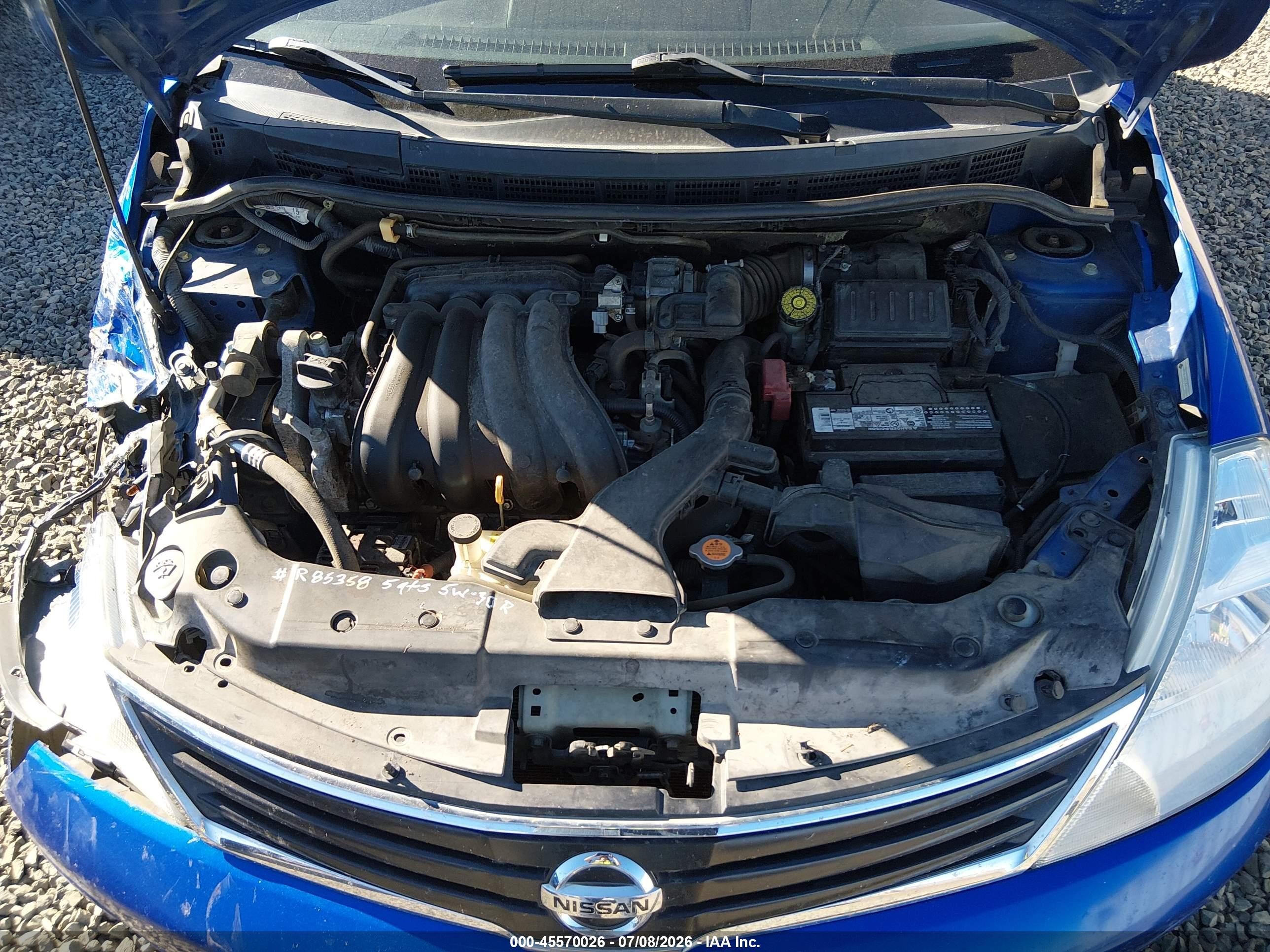 2012 Nissan Versa 1.8 S Blue vin: 3N1BC1CP7CK271362
