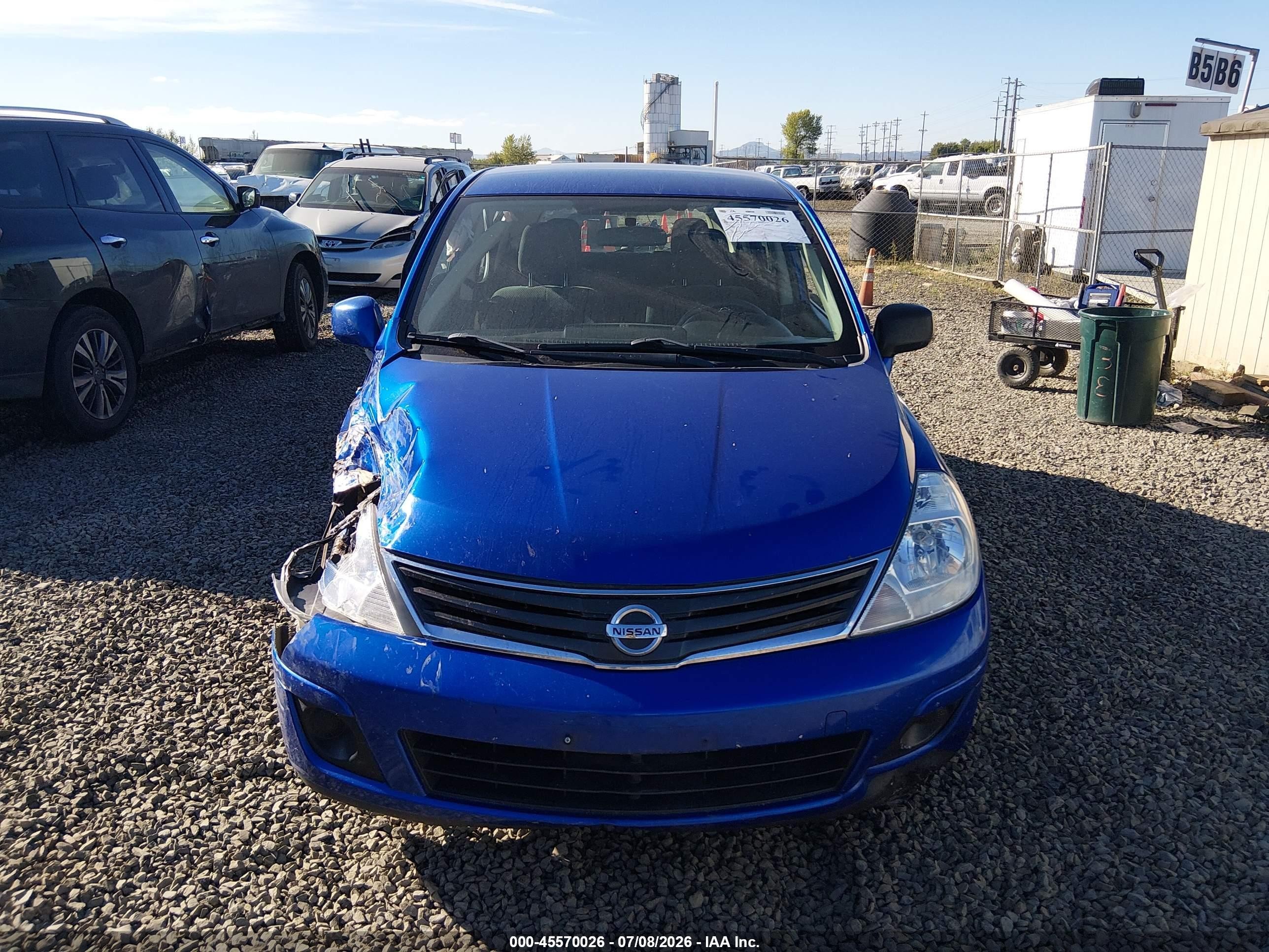 2012 Nissan Versa 1.8 S Blue vin: 3N1BC1CP7CK271362