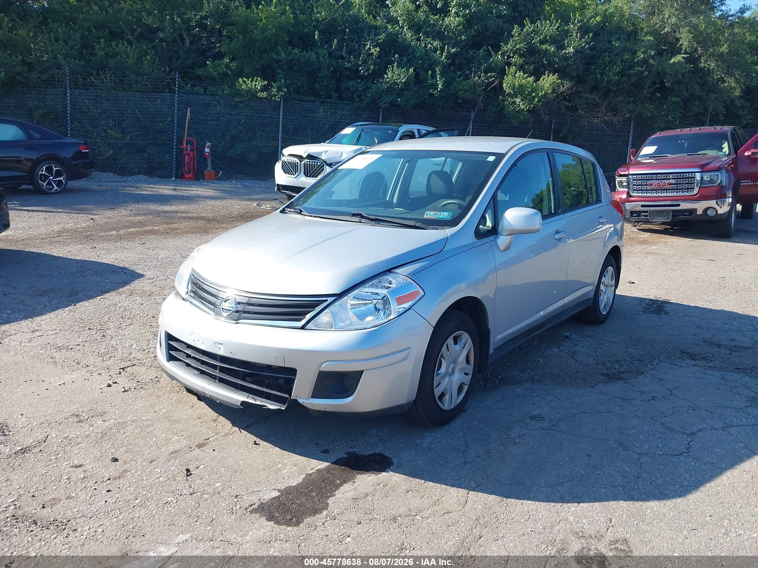 2012 Nissan Versa 1.8 S Silver vin: 3N1BC1CP7CK280918