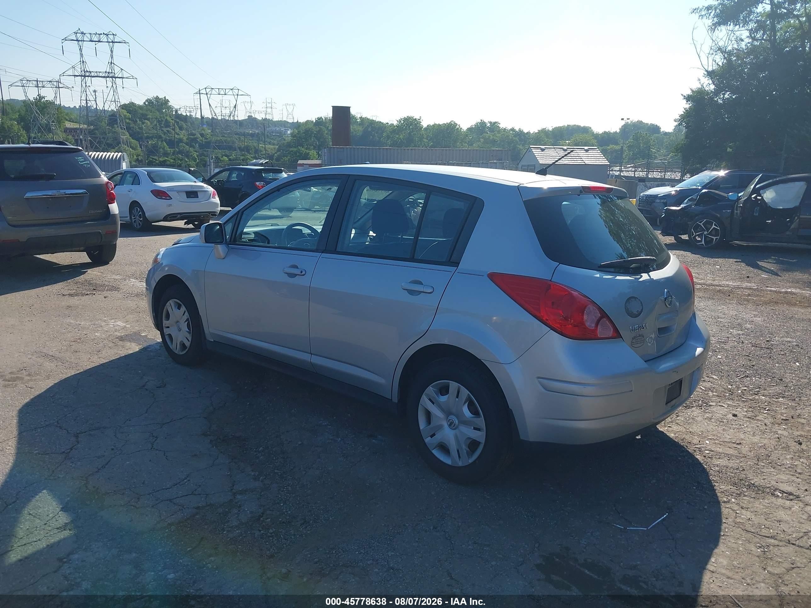 2012 Nissan Versa 1.8 S Silver vin: 3N1BC1CP7CK280918