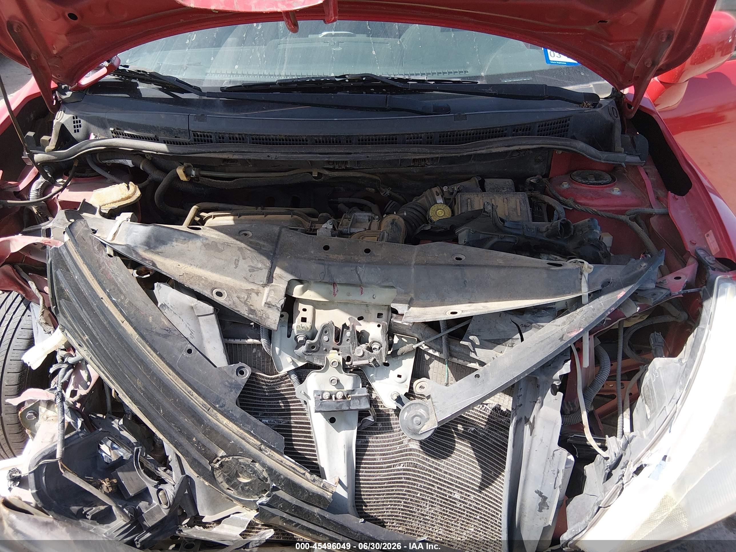 2012 Nissan Versa 1.8 S Red vin: 3N1BC1CP7CK813012