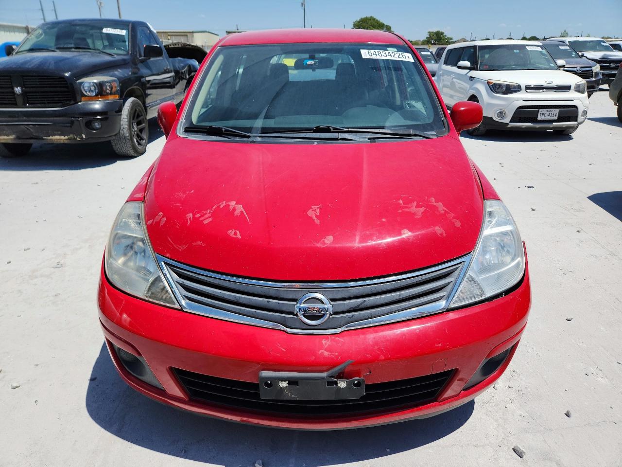 2012 Nissan Versa 1.8 S Красный vin: 3N1BC1CP7CL372329