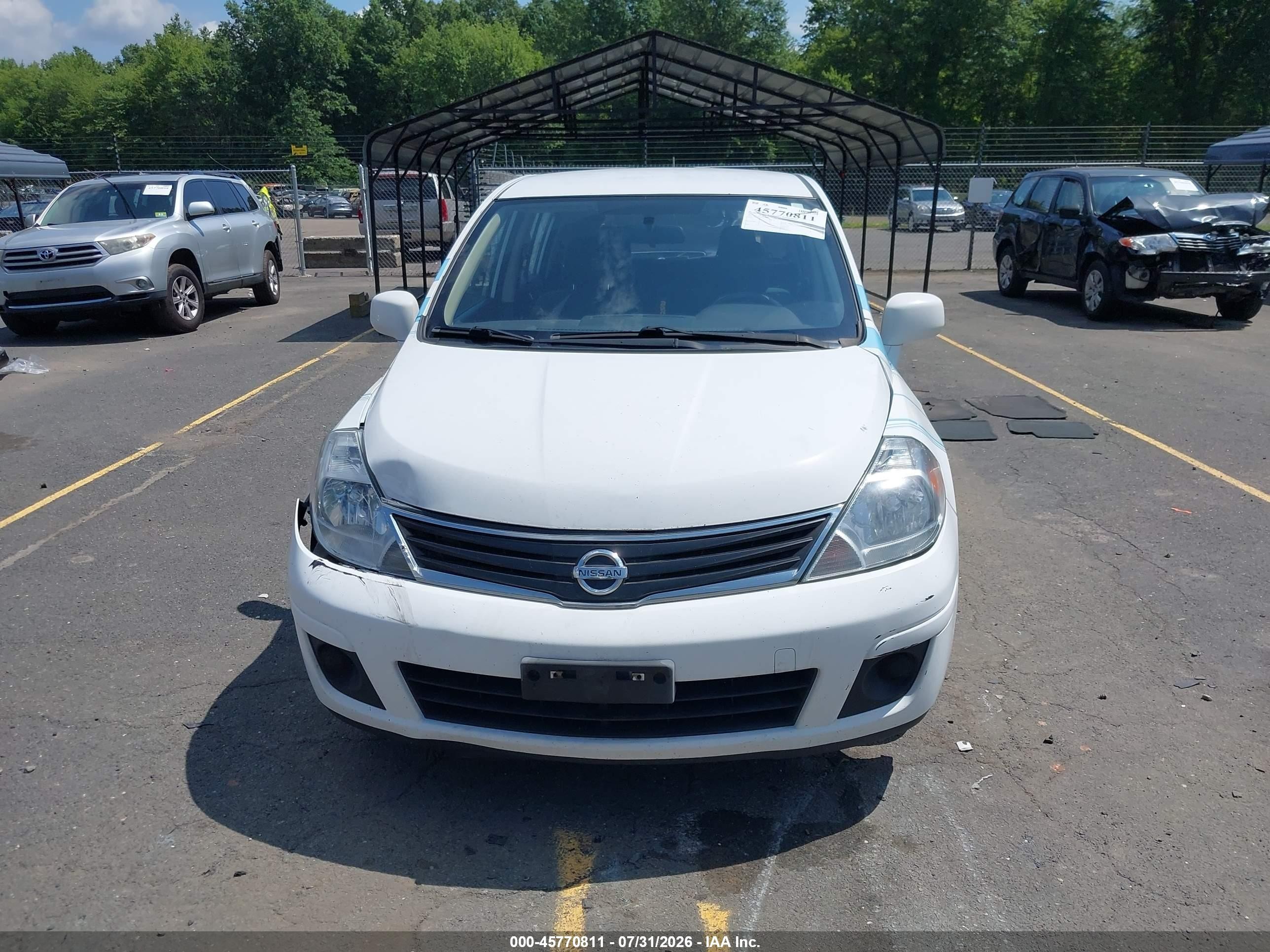 2012 Nissan Versa 1.8 S White vin: 3N1BC1CP7CL373805