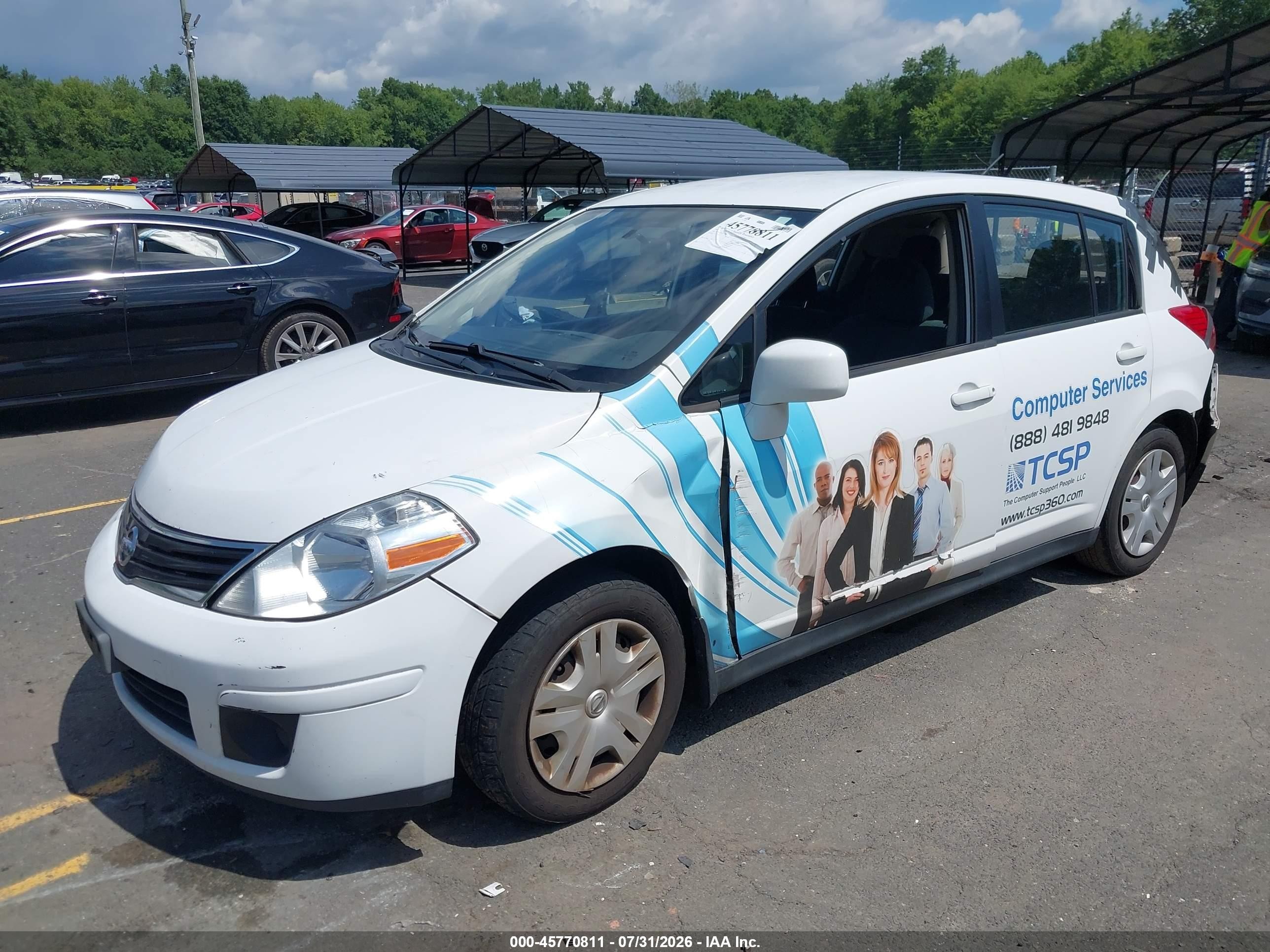2012 Nissan Versa 1.8 S White vin: 3N1BC1CP7CL373805