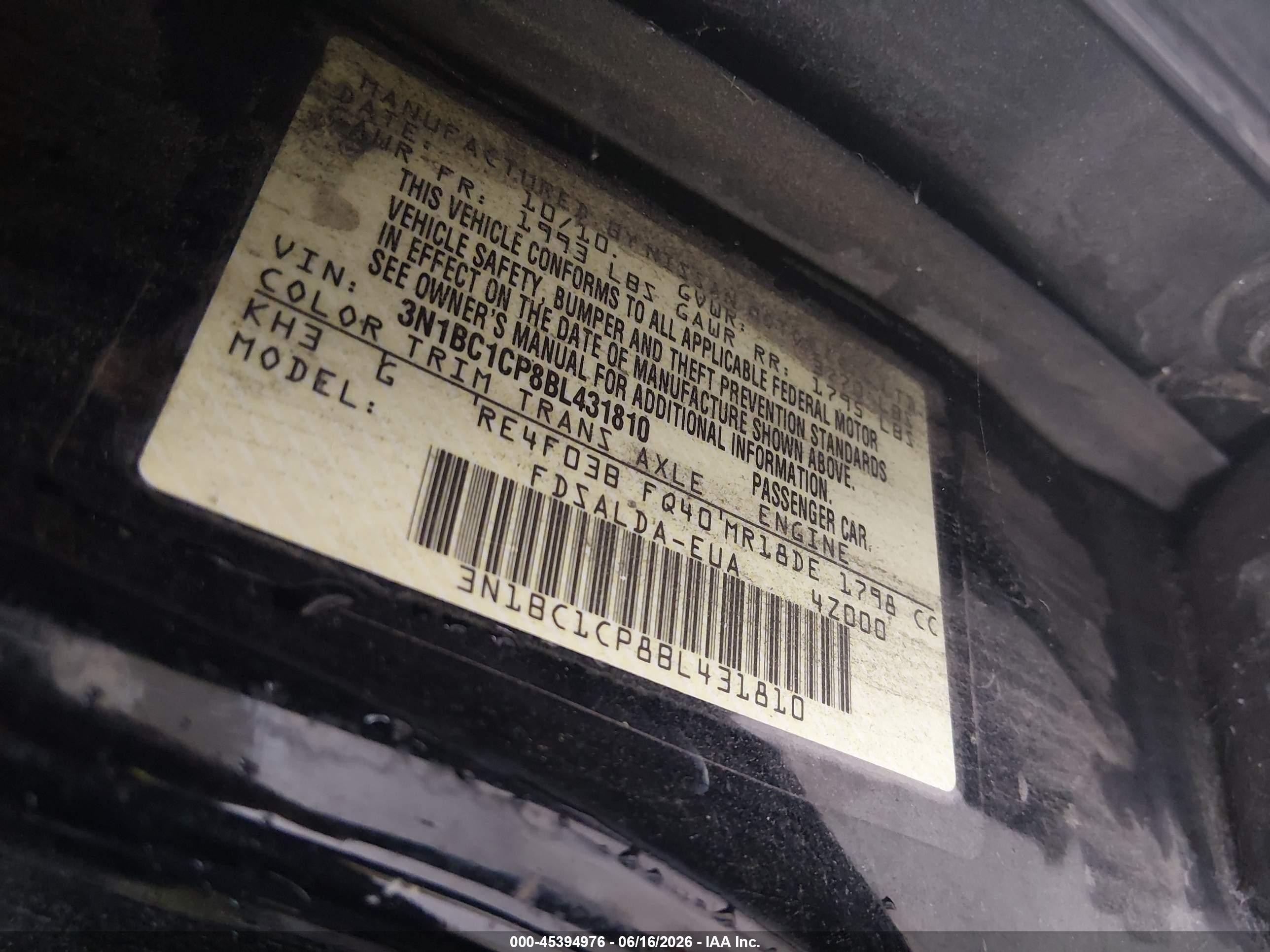 2011 Nissan Versa 1.8s Black vin: 3N1BC1CP8BL431810