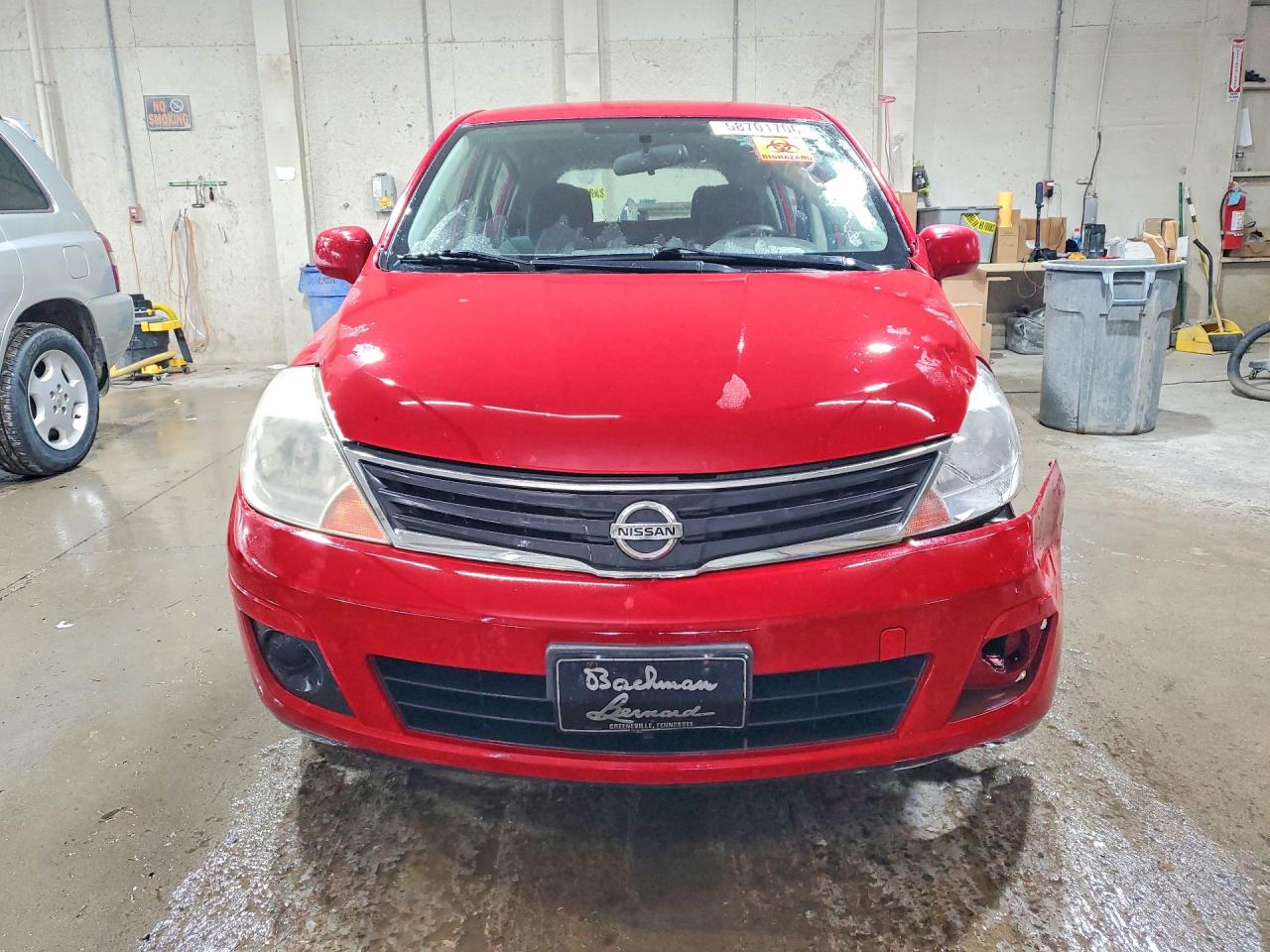 2011 Nissan Versa 1.8 S Red vin: 3N1BC1CP8BL511222