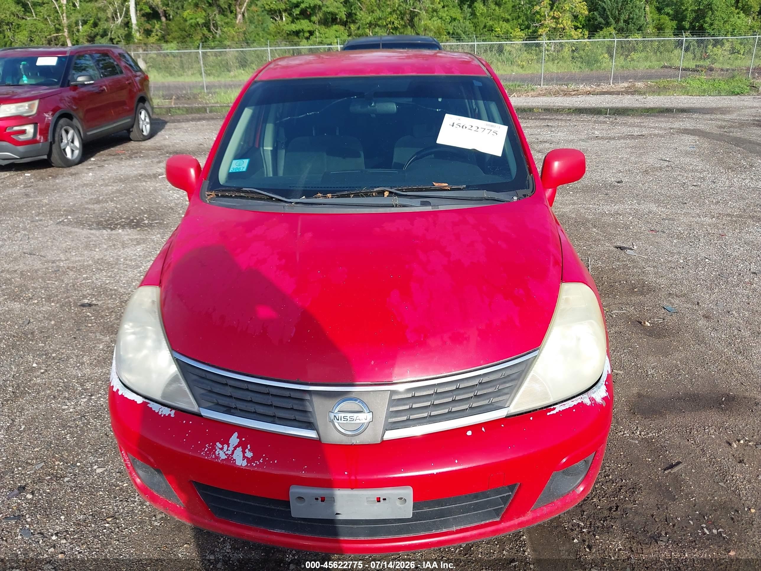 2012 Nissan Versa 1.8 S Red vin: 3N1BC1CP8CK201370