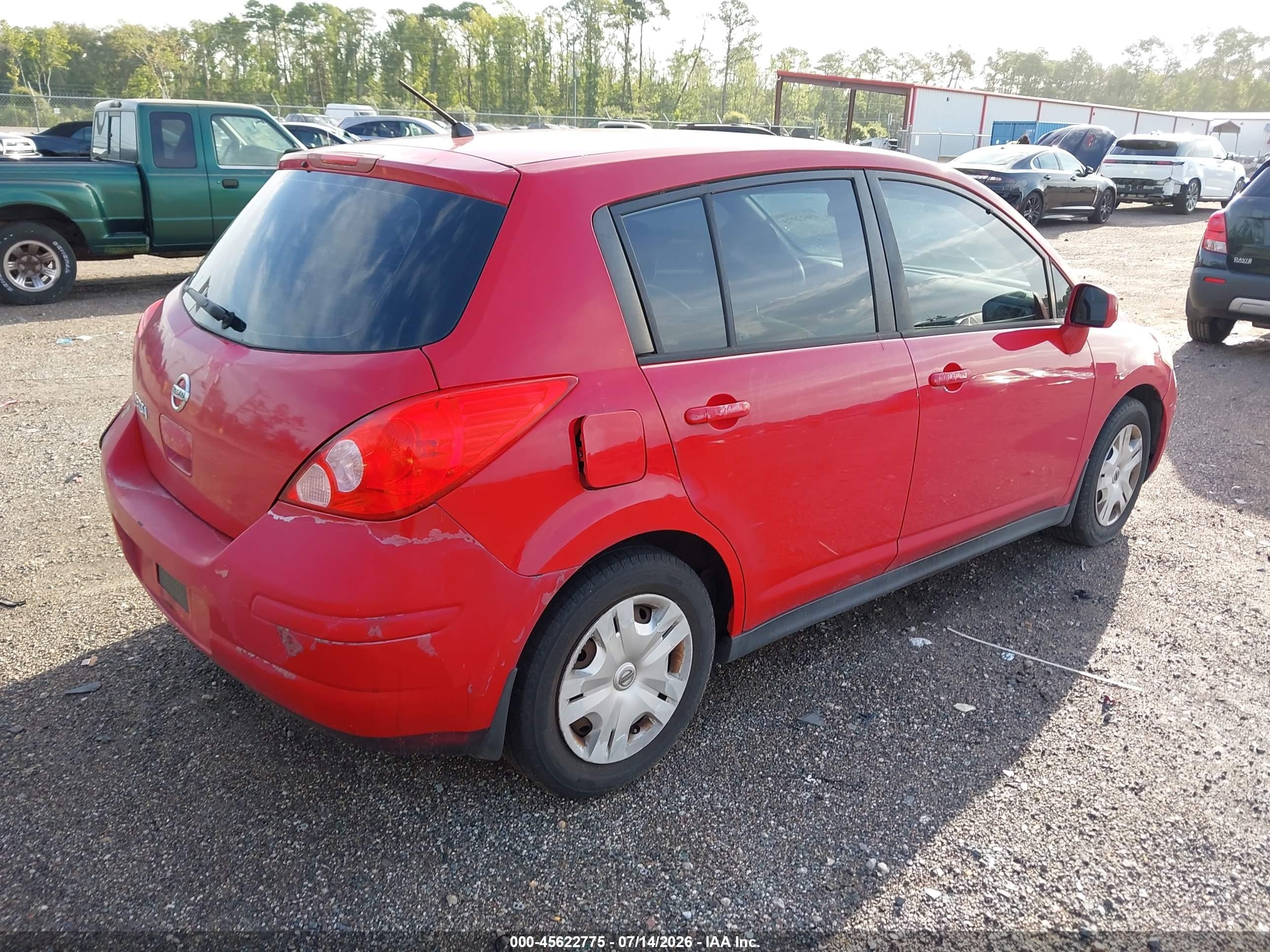 2012 Nissan Versa 1.8 S Red vin: 3N1BC1CP8CK201370