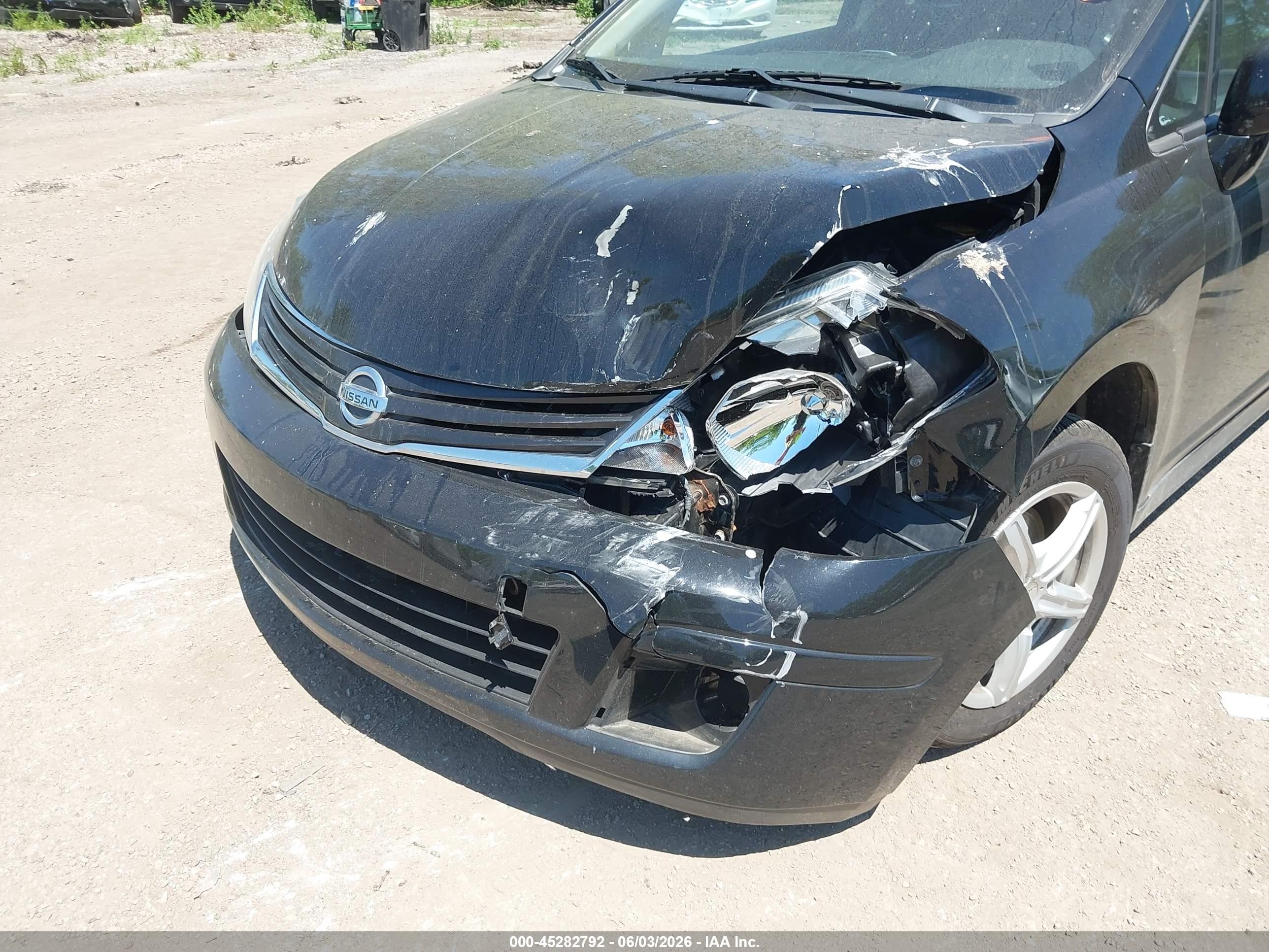 2012 Nissan Versa 1.8 S Черный vin: 3N1BC1CP8CK218265