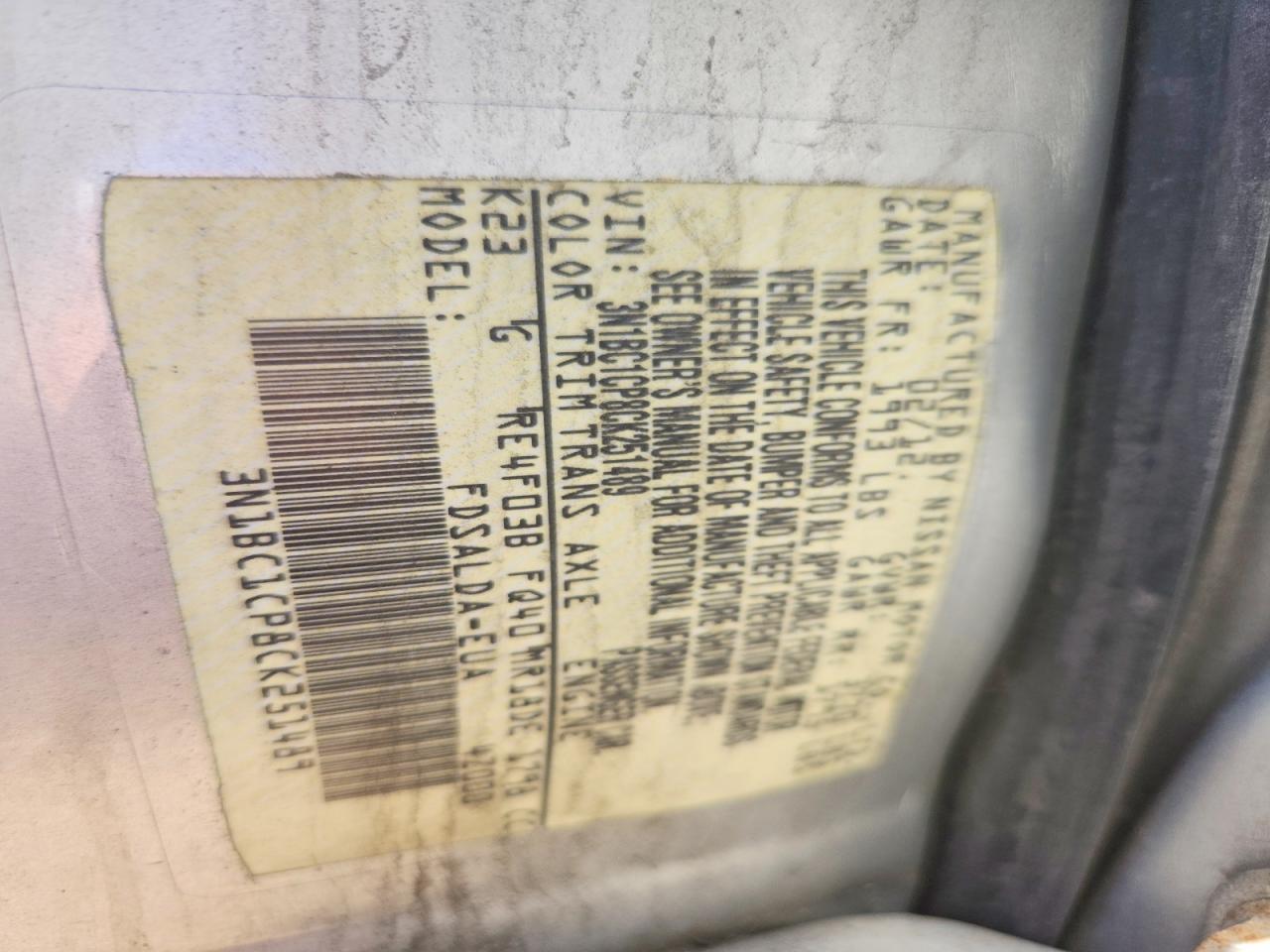 2012 Nissan Versa 1.8 S Silver vin: 3N1BC1CP8CK251489
