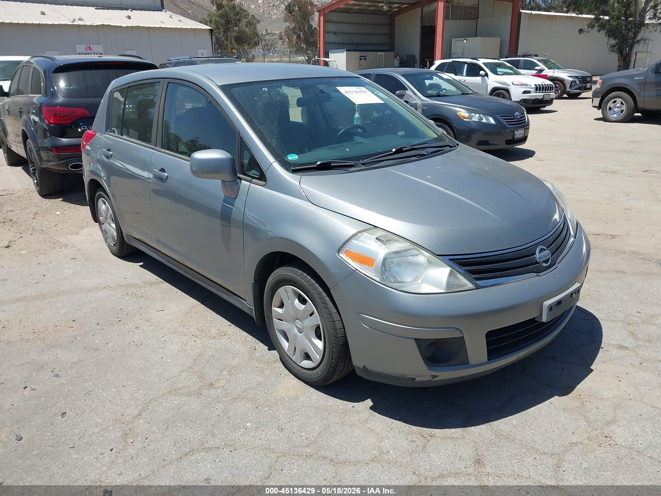 2012 Nissan Versa 1.8 S Gray vin: 3N1BC1CP8CK288719