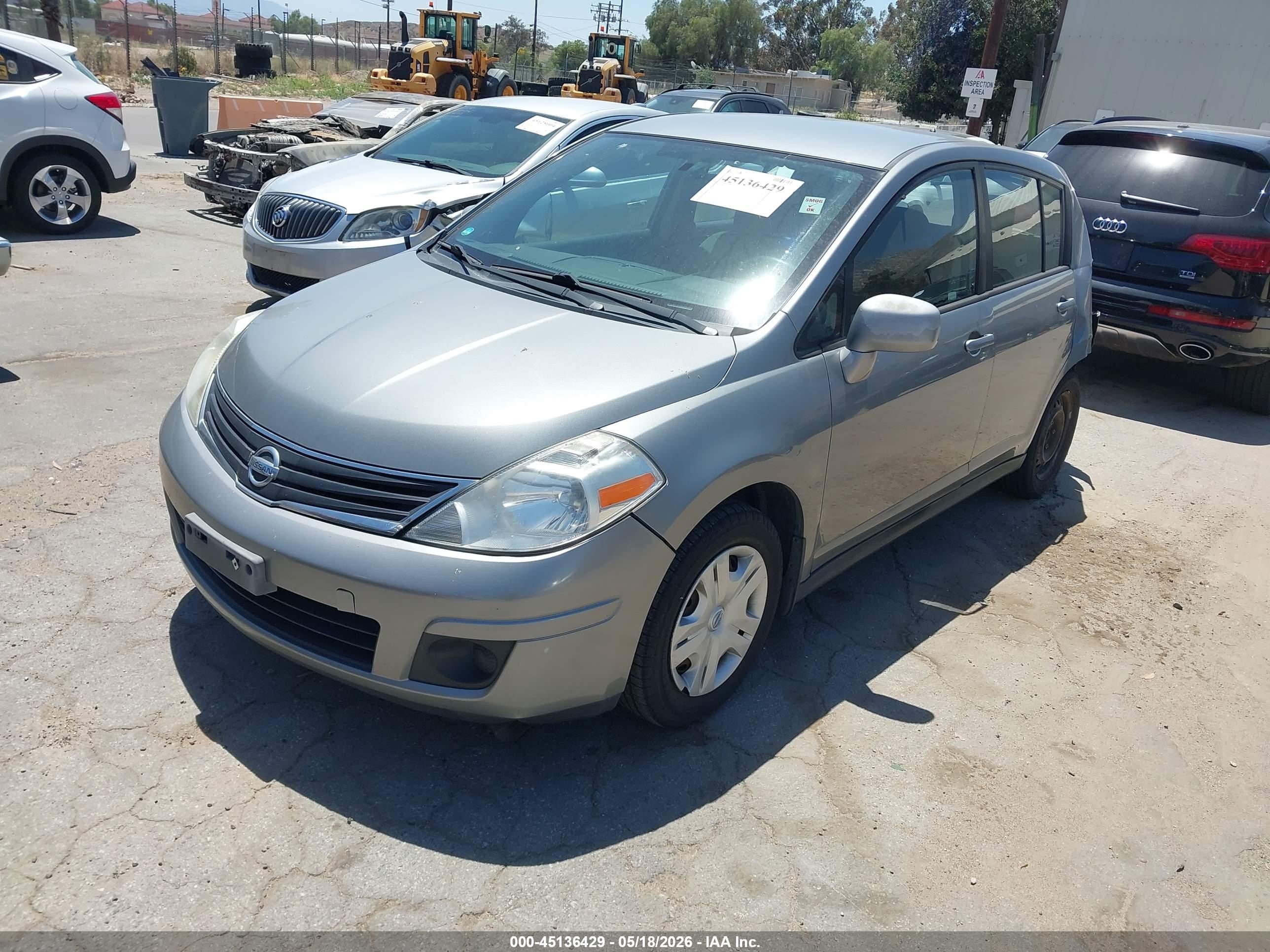 2012 Nissan Versa 1.8 S Gray vin: 3N1BC1CP8CK288719