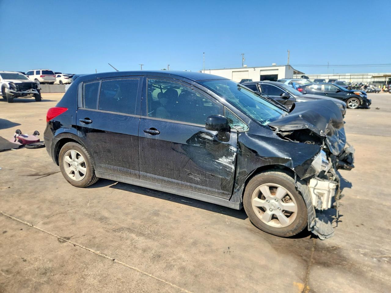 2012 Nissan Versa 1.8 S Black vin: 3N1BC1CP8CK807302