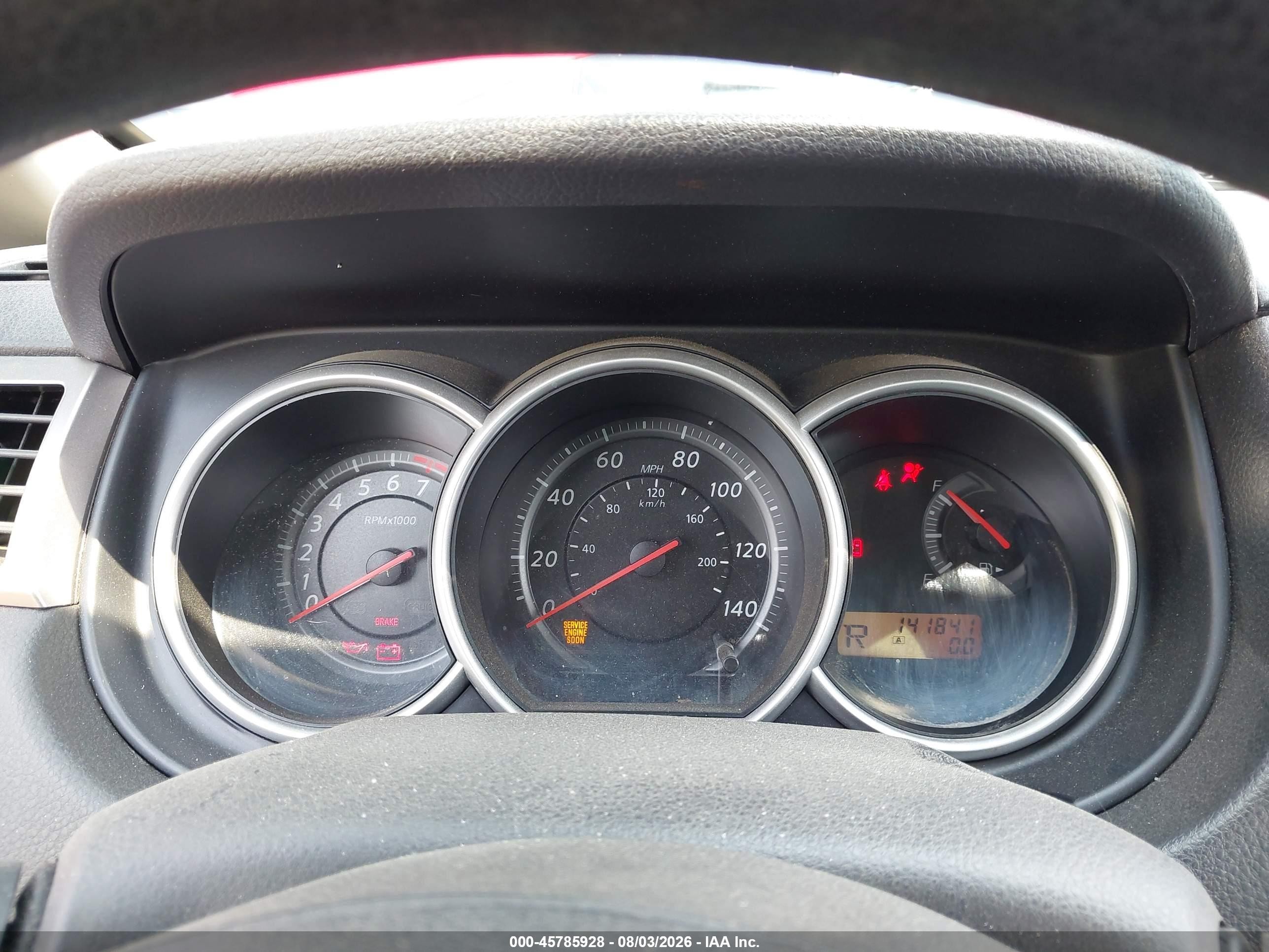 2012 Nissan Versa 1.8 S Red vin: 3N1BC1CP8CK812497