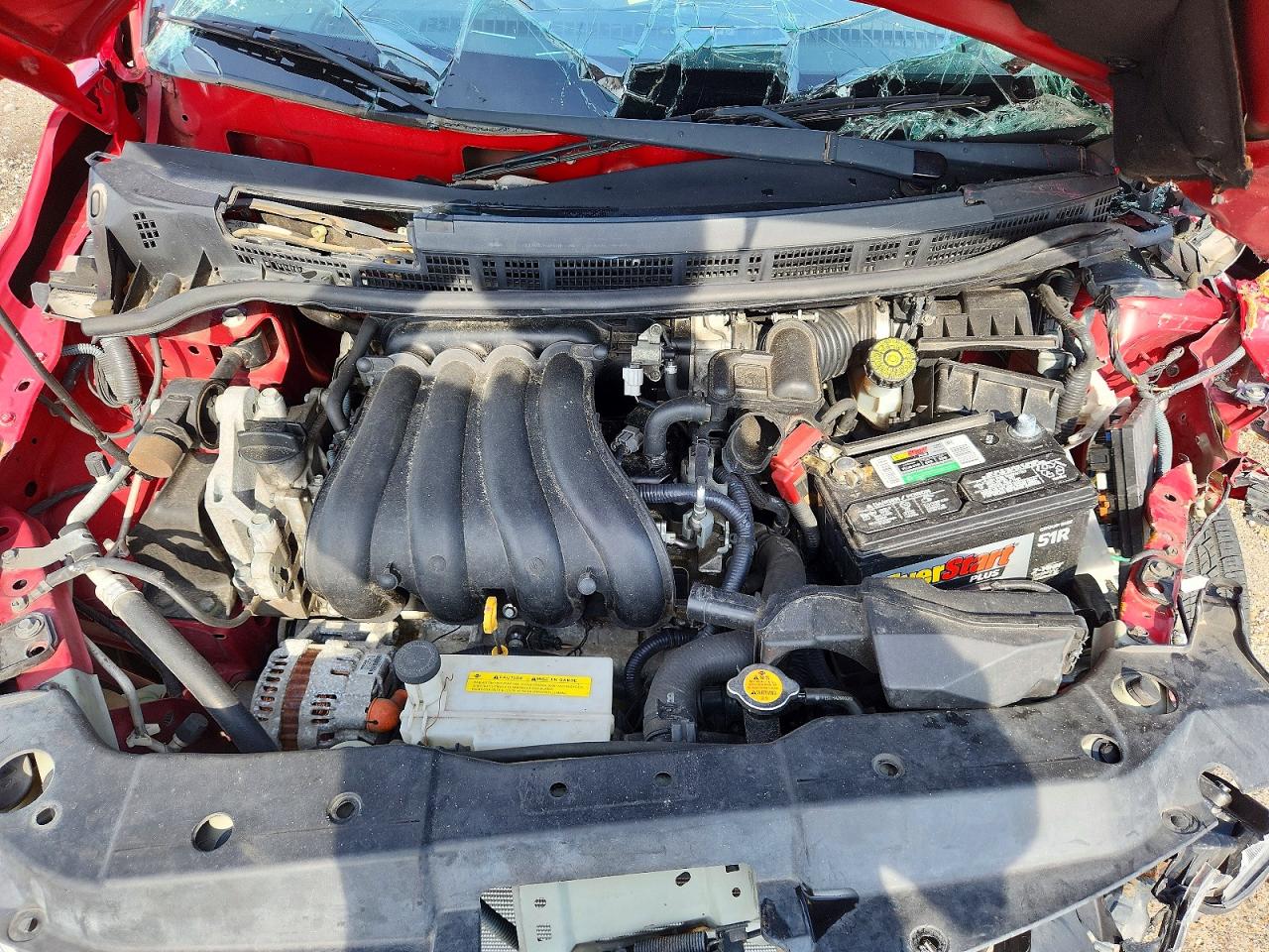 2012 Nissan Versa 1.8 S Red vin: 3N1BC1CP8CL370010