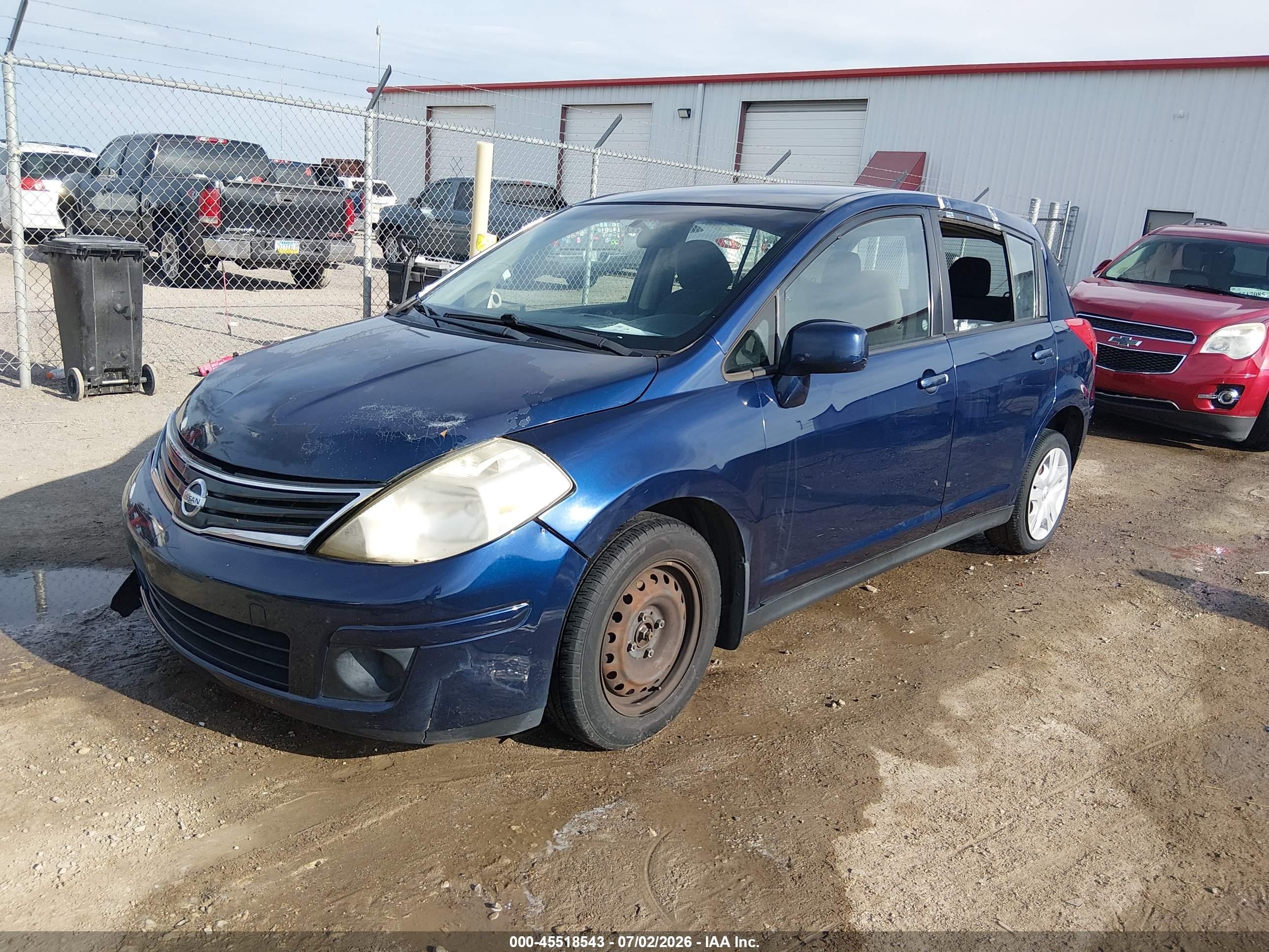 2012 Nissan Versa 1.8 S Blue vin: 3N1BC1CP9CK196695