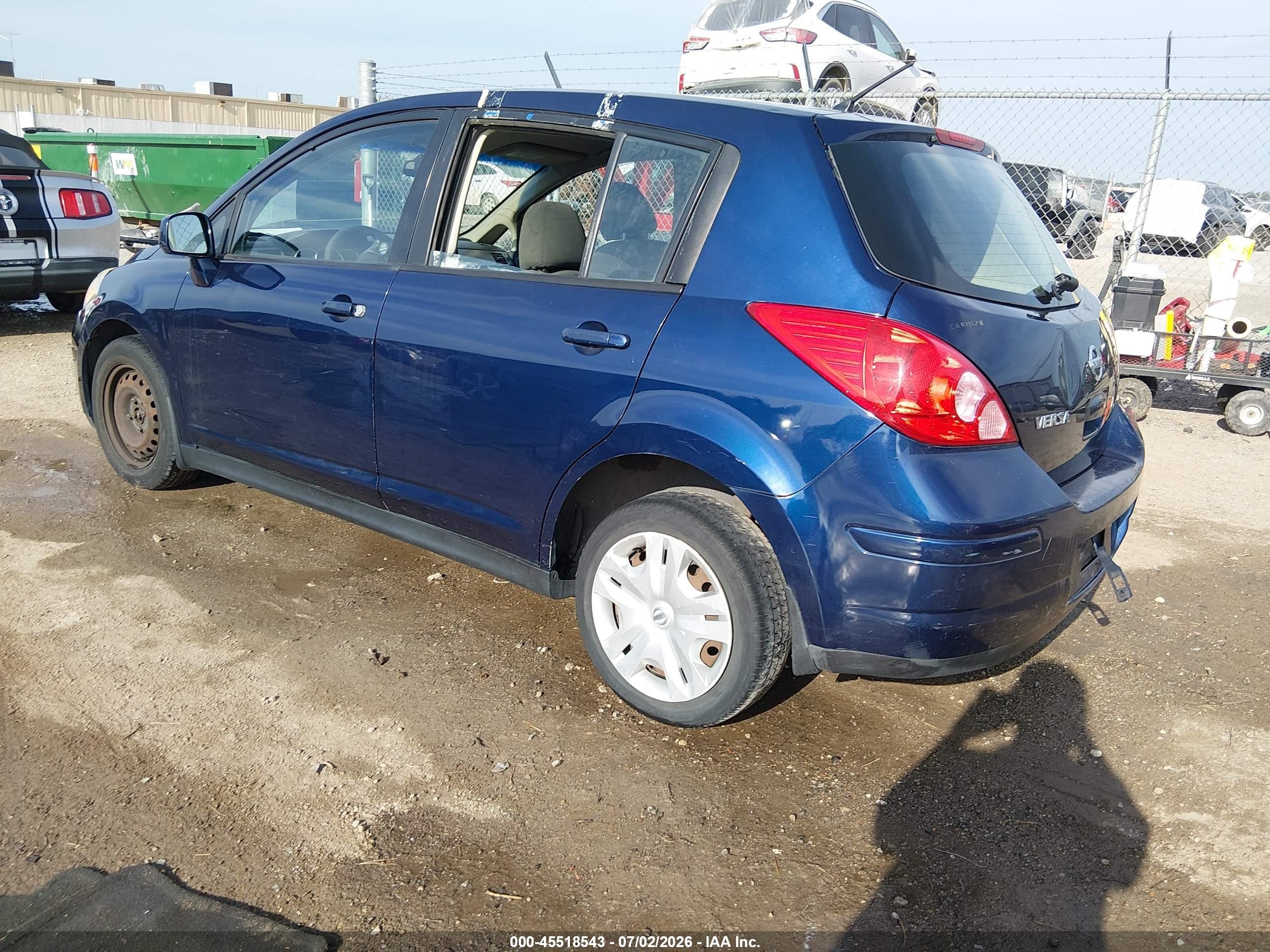 2012 Nissan Versa 1.8 S Blue vin: 3N1BC1CP9CK196695