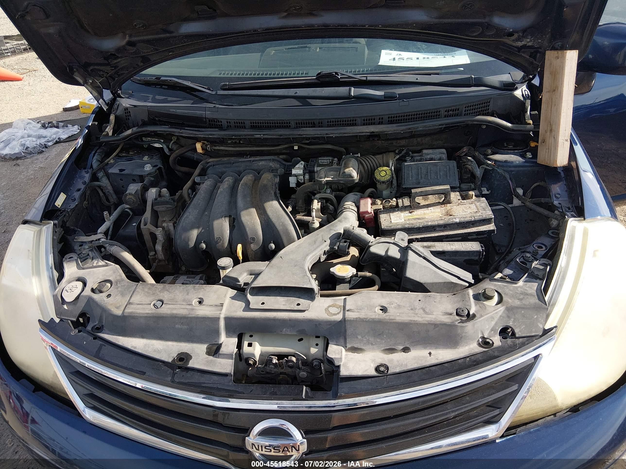 2012 Nissan Versa 1.8 S Blue vin: 3N1BC1CP9CK196695