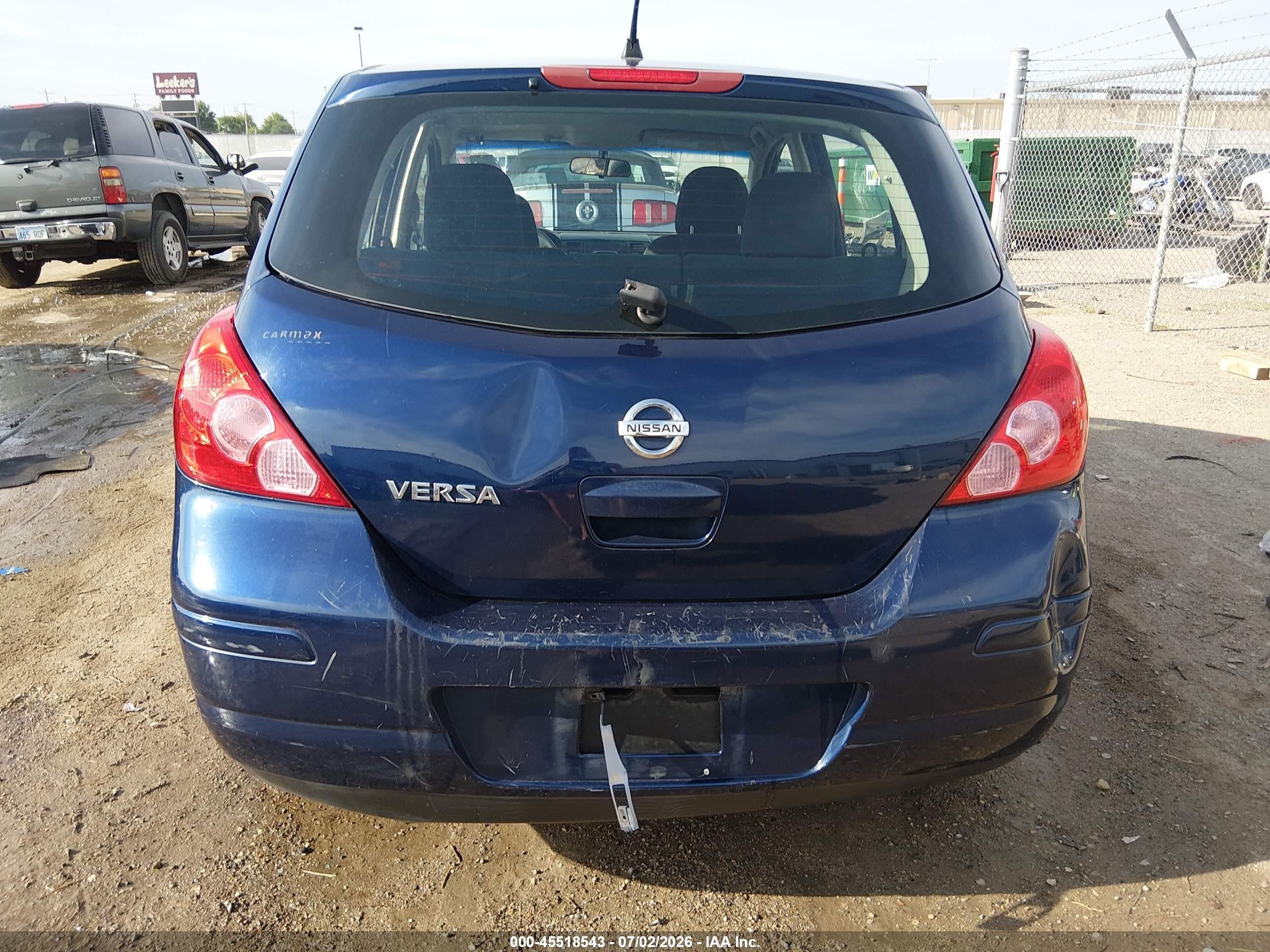2012 Nissan Versa 1.8 S Blue vin: 3N1BC1CP9CK196695