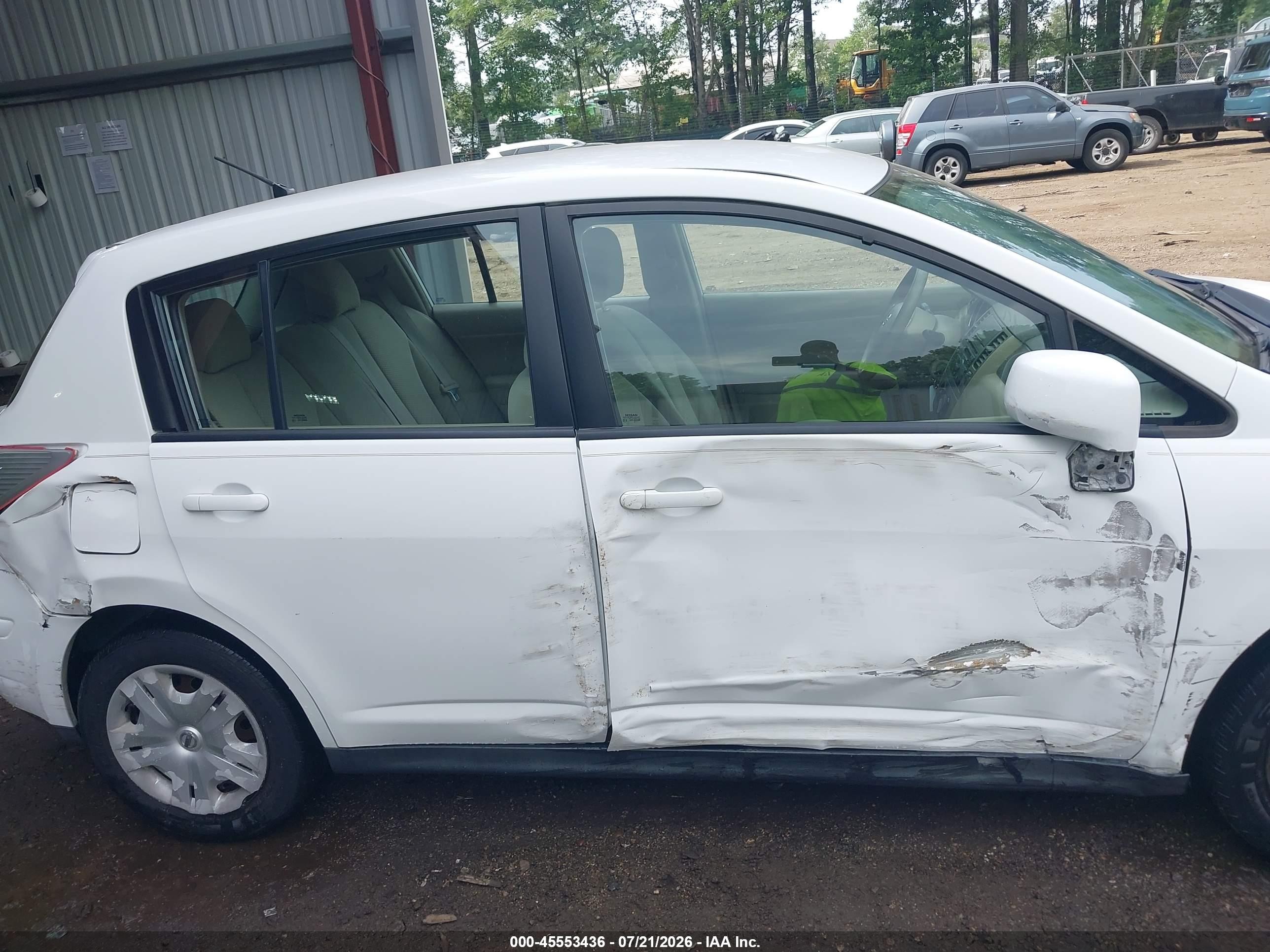 2012 Nissan Versa 1.8 S White vin: 3N1BC1CP9CK208294