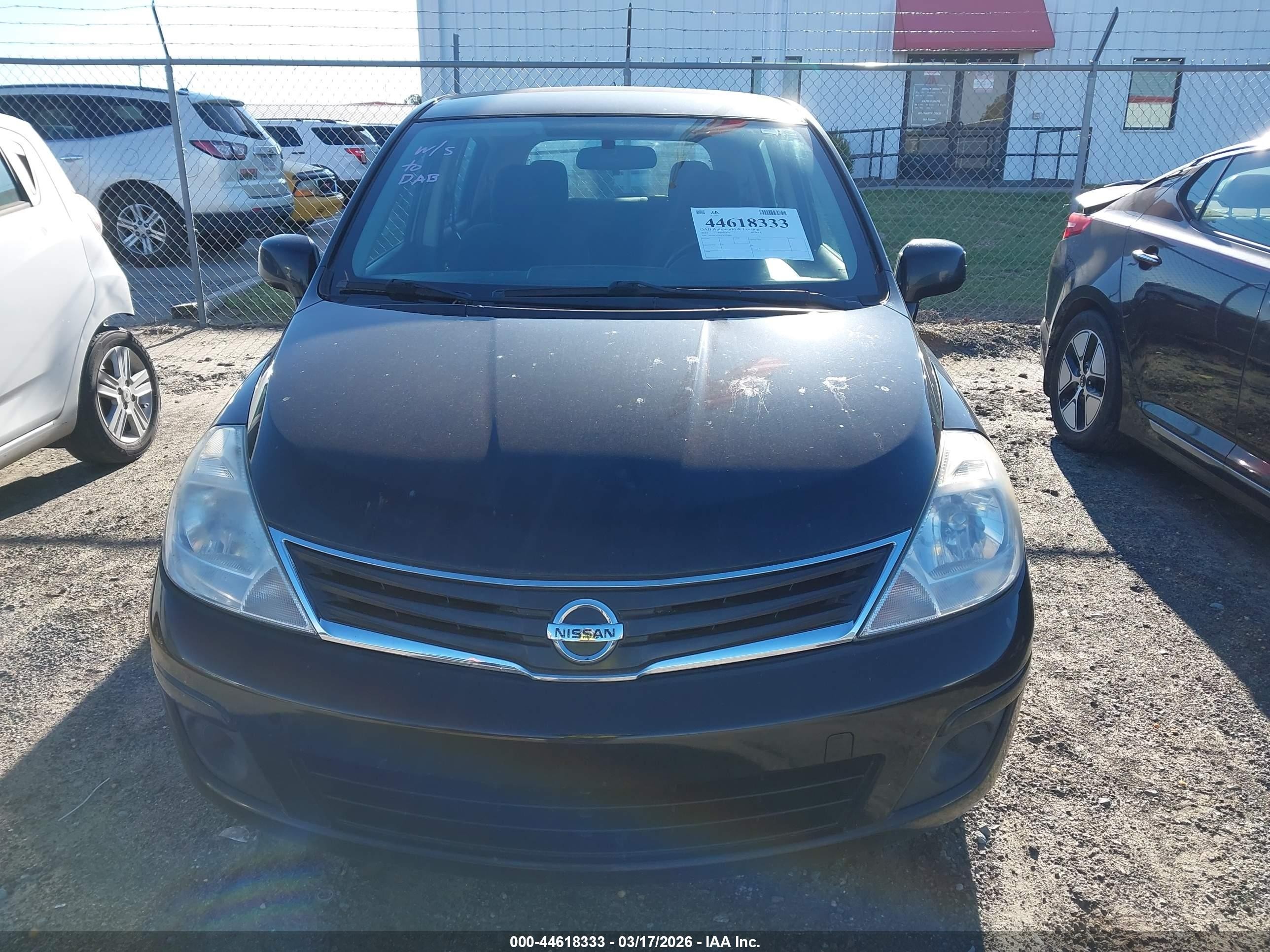 2012 Nissan Versa 1.8 S Black vin: 3N1BC1CP9CK275669