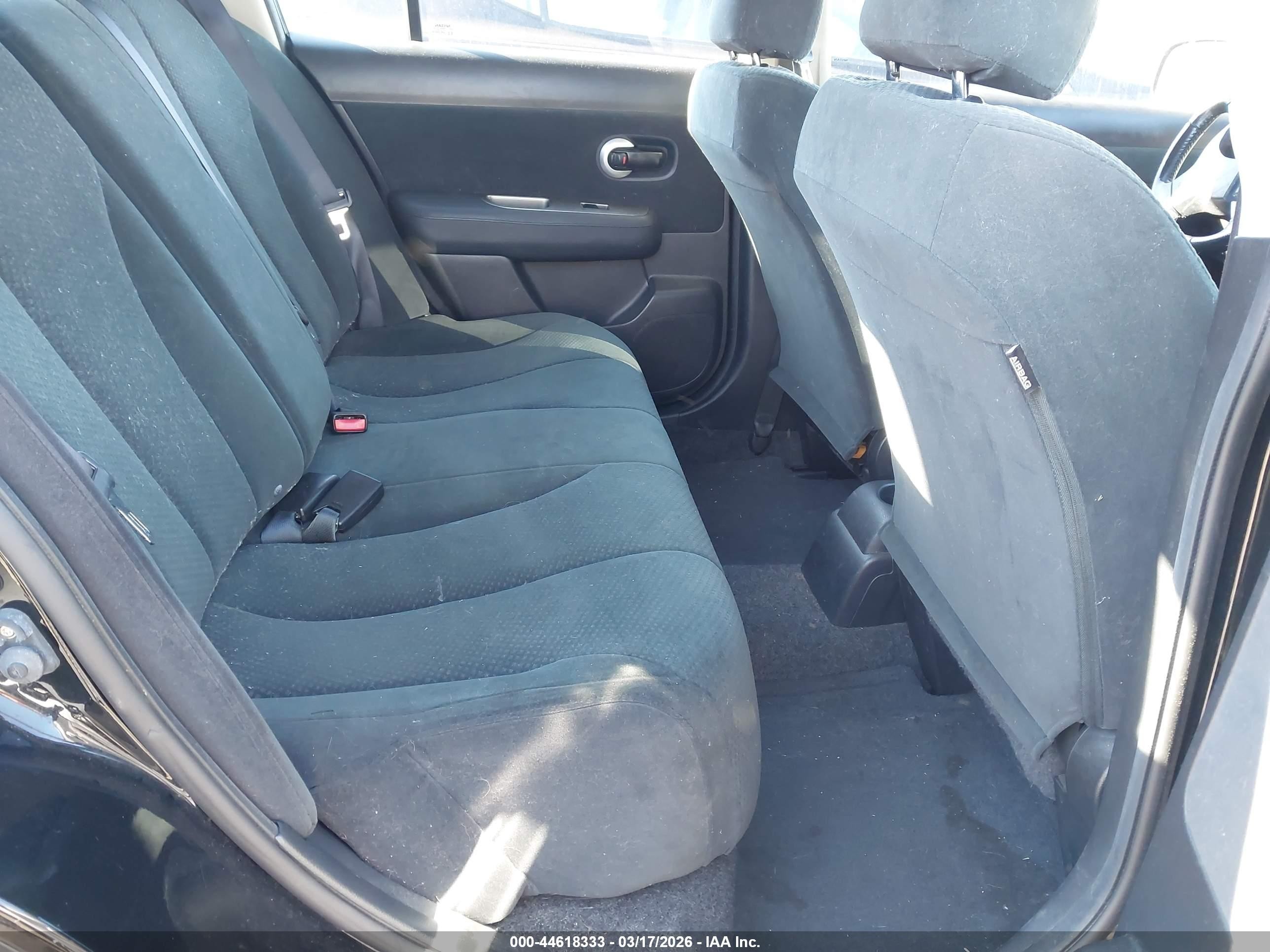 2012 Nissan Versa 1.8 S Black vin: 3N1BC1CP9CK275669