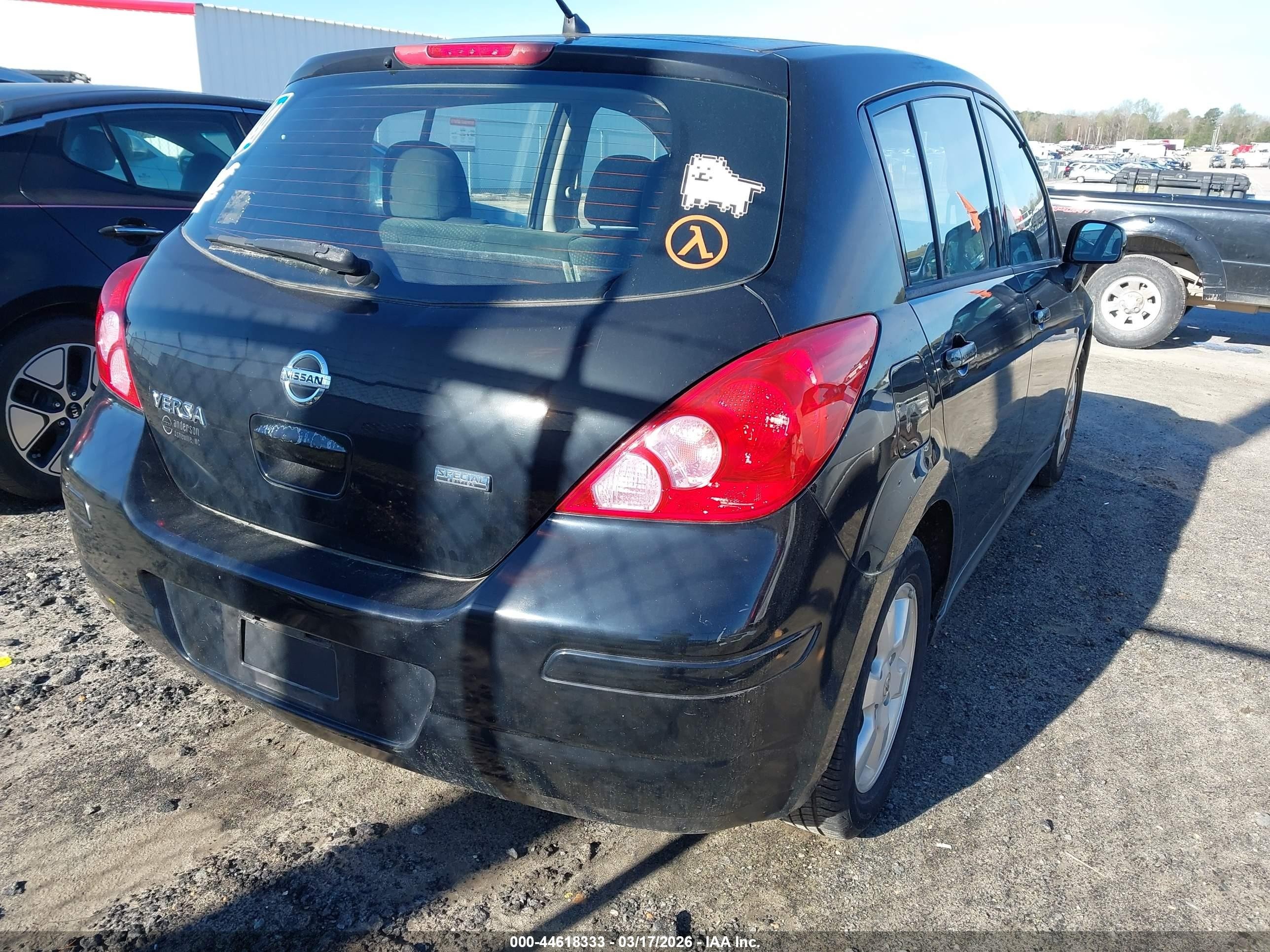 2012 Nissan Versa 1.8 S Black vin: 3N1BC1CP9CK275669
