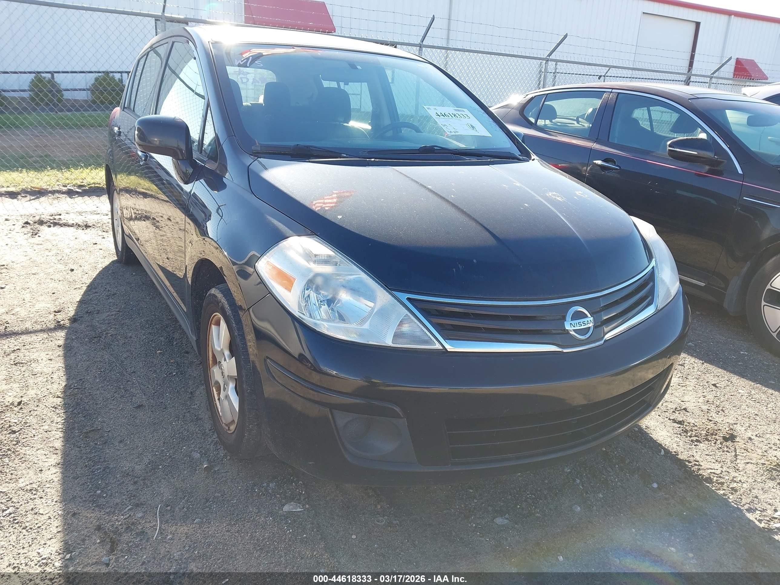 2012 Nissan Versa 1.8 S Black vin: 3N1BC1CP9CK275669