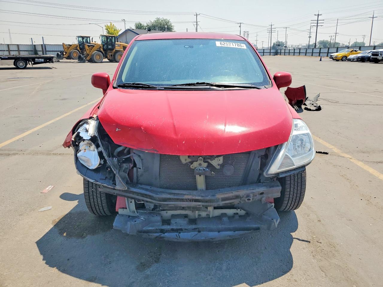 2012 Nissan Versa 1.8 S Red vin: 3N1BC1CP9CK292357