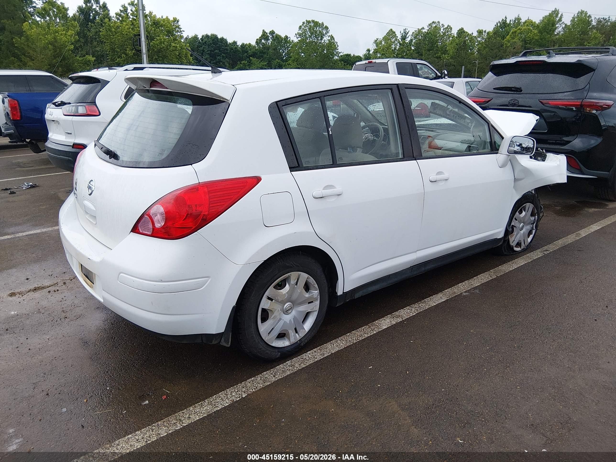 2012 Nissan Versa 1.8 S White vin: 3N1BC1CP9CK296456