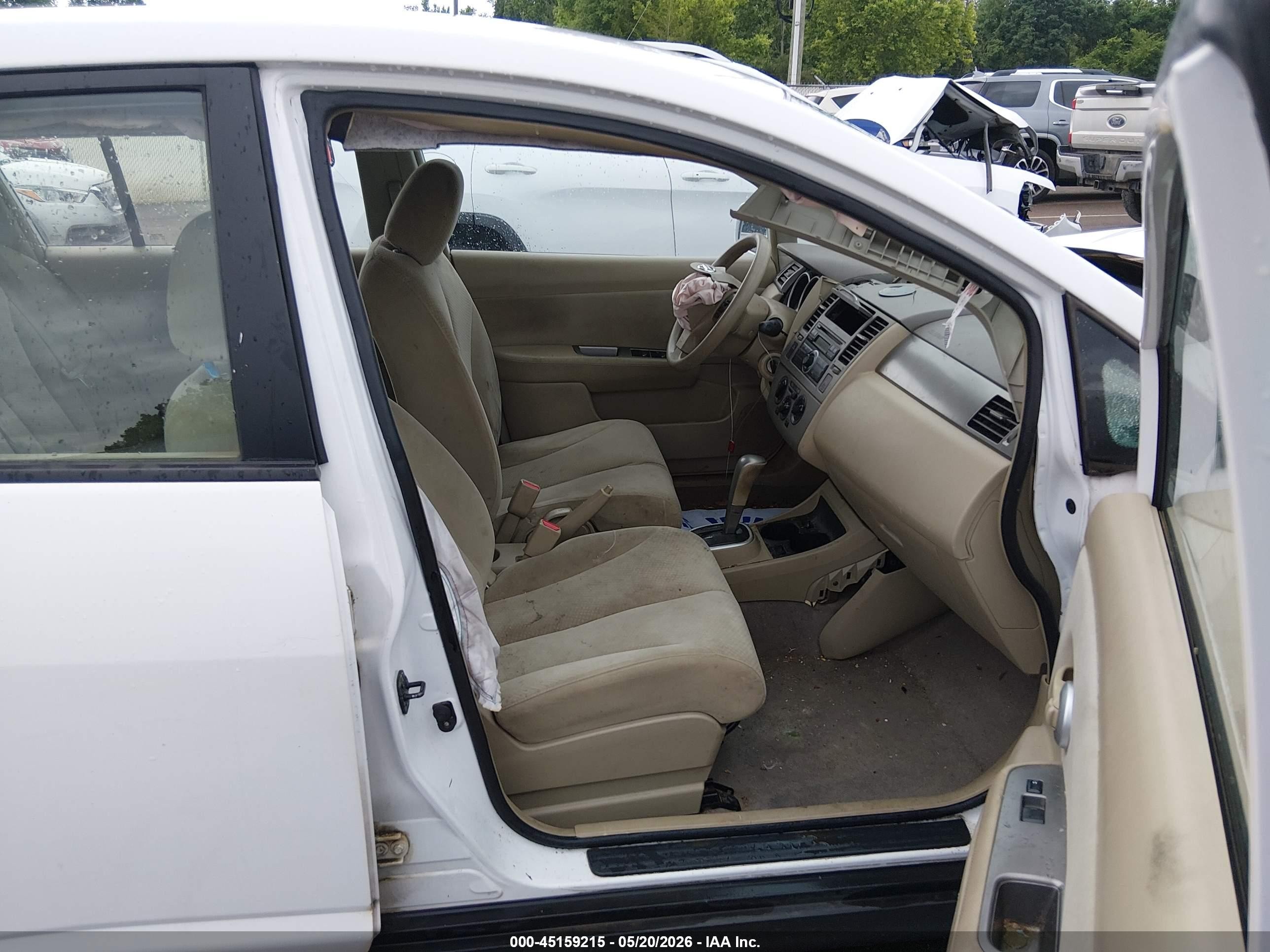 2012 Nissan Versa 1.8 S White vin: 3N1BC1CP9CK296456