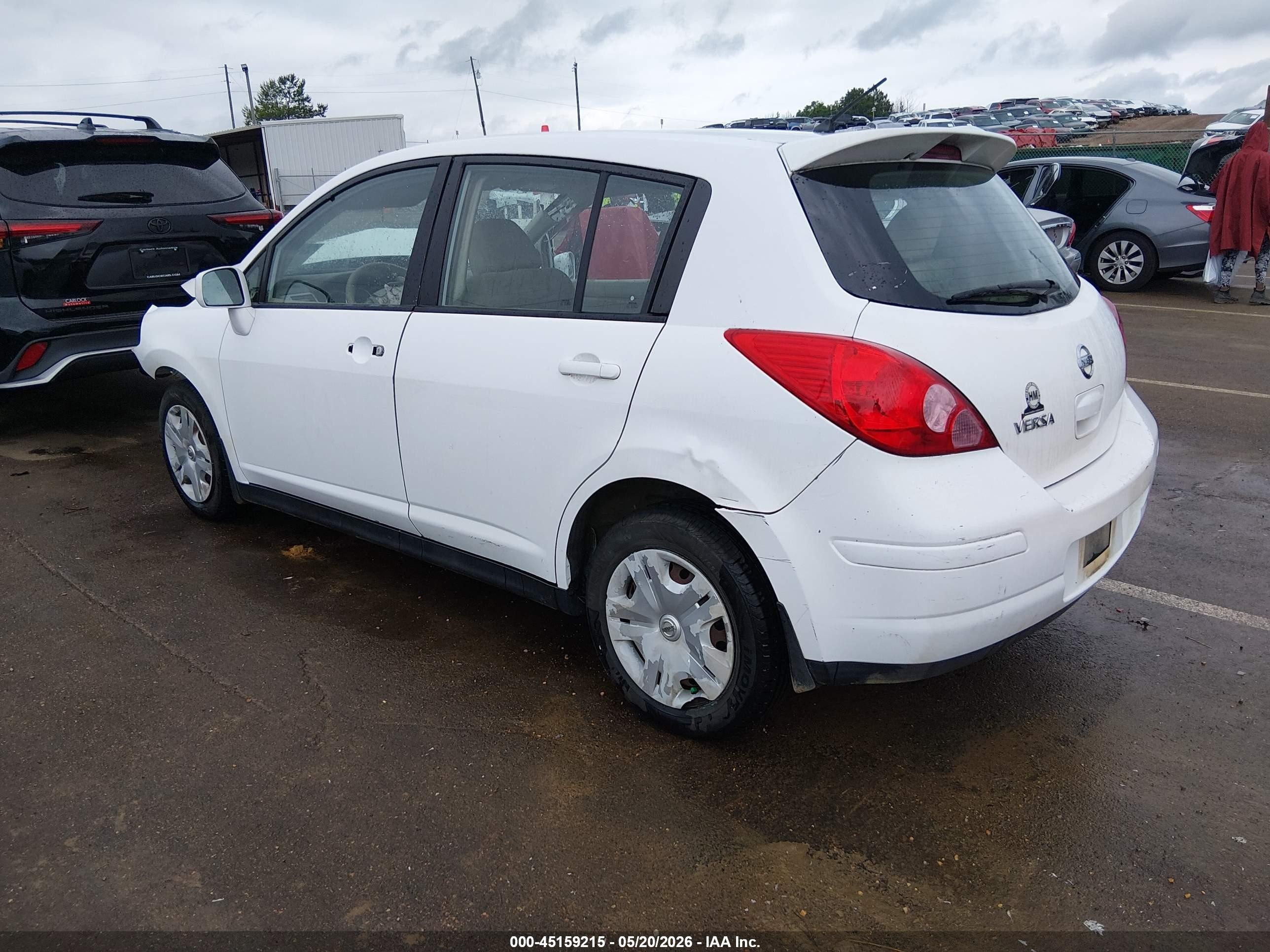 2012 Nissan Versa 1.8 S White vin: 3N1BC1CP9CK296456