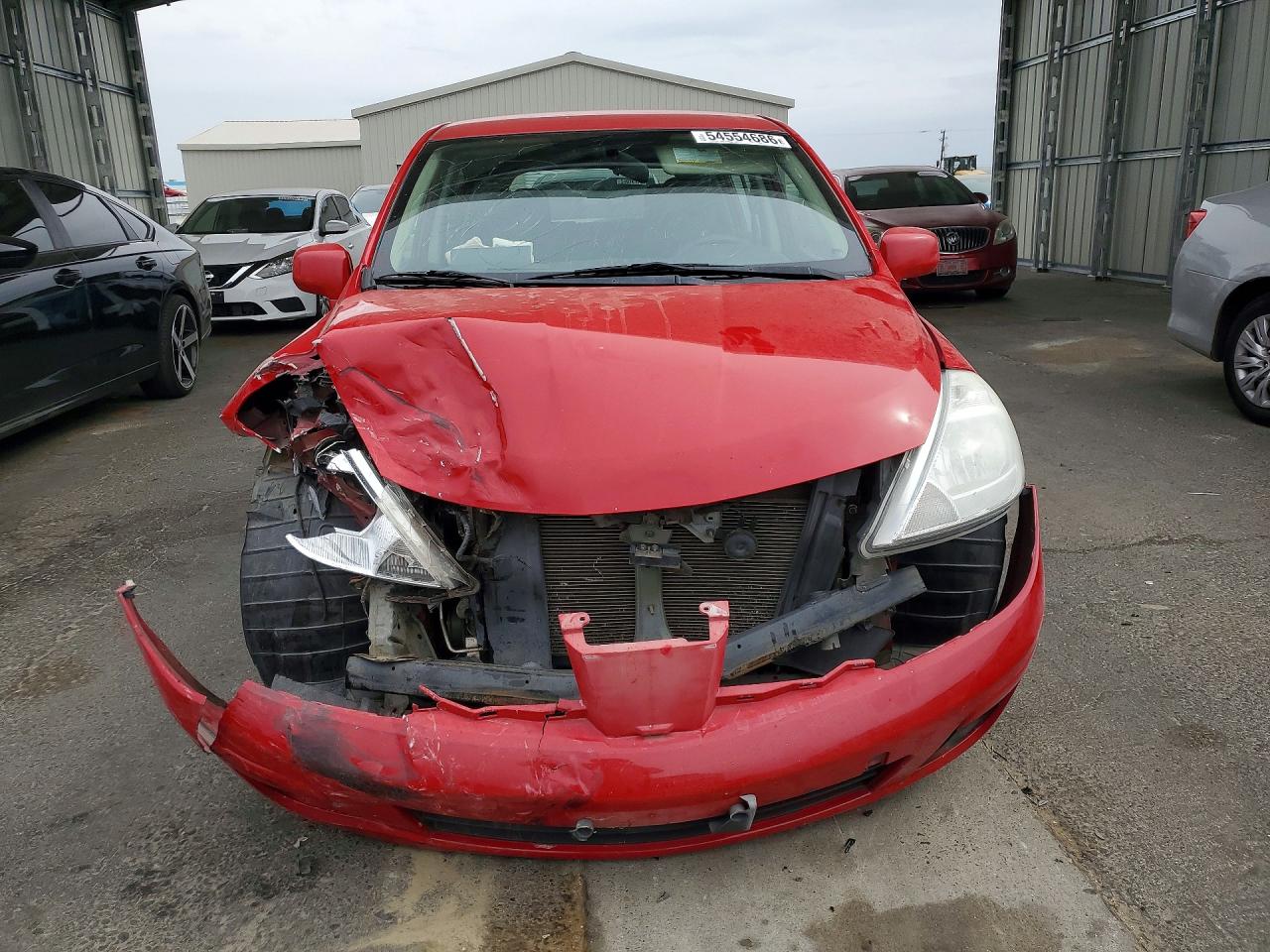 2012 Nissan Versa 1.8 S Red vin: 3N1BC1CP9CL375071