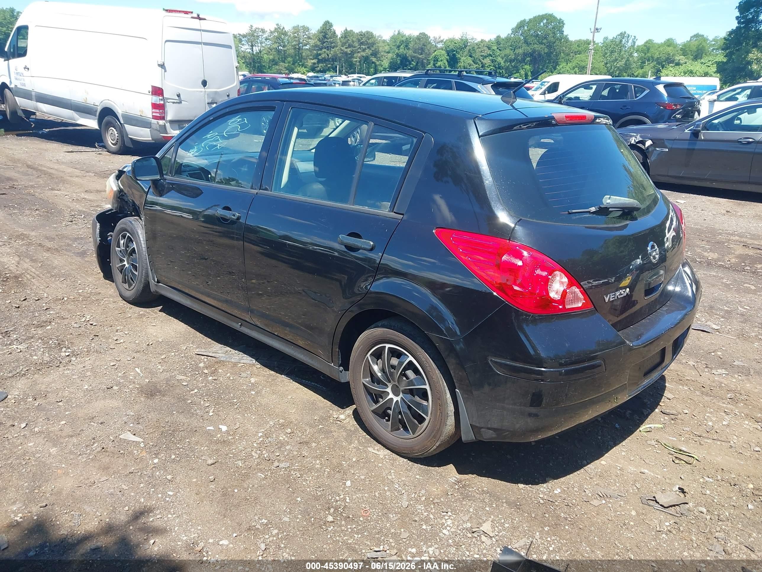2010 Nissan Versa 1.8s Black vin: 3N1BC1CPXAL451541