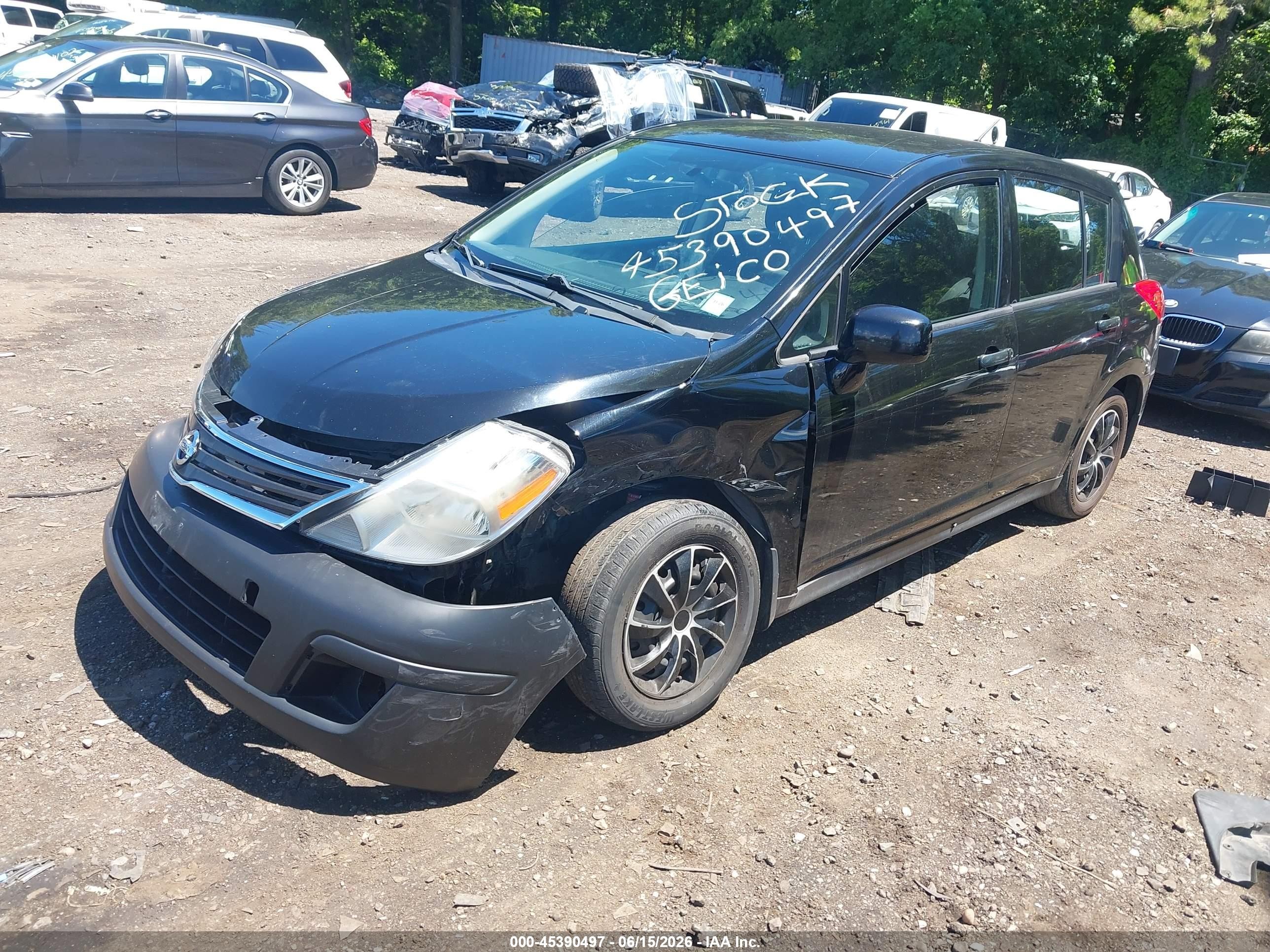 2010 Nissan Versa 1.8s Black vin: 3N1BC1CPXAL451541