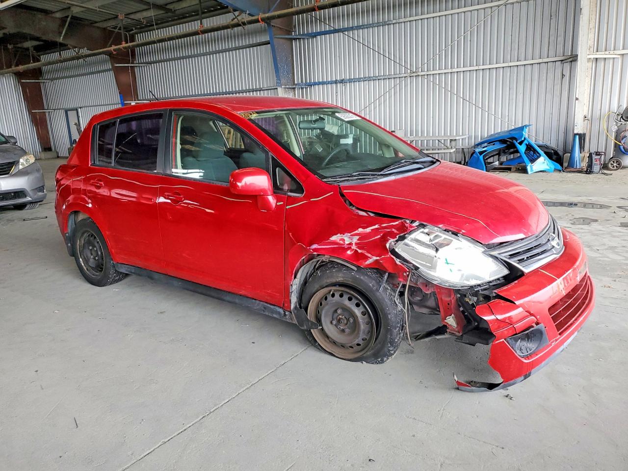 2011 Nissan Versa 1.8 S Red vin: 3N1BC1CPXBL500142