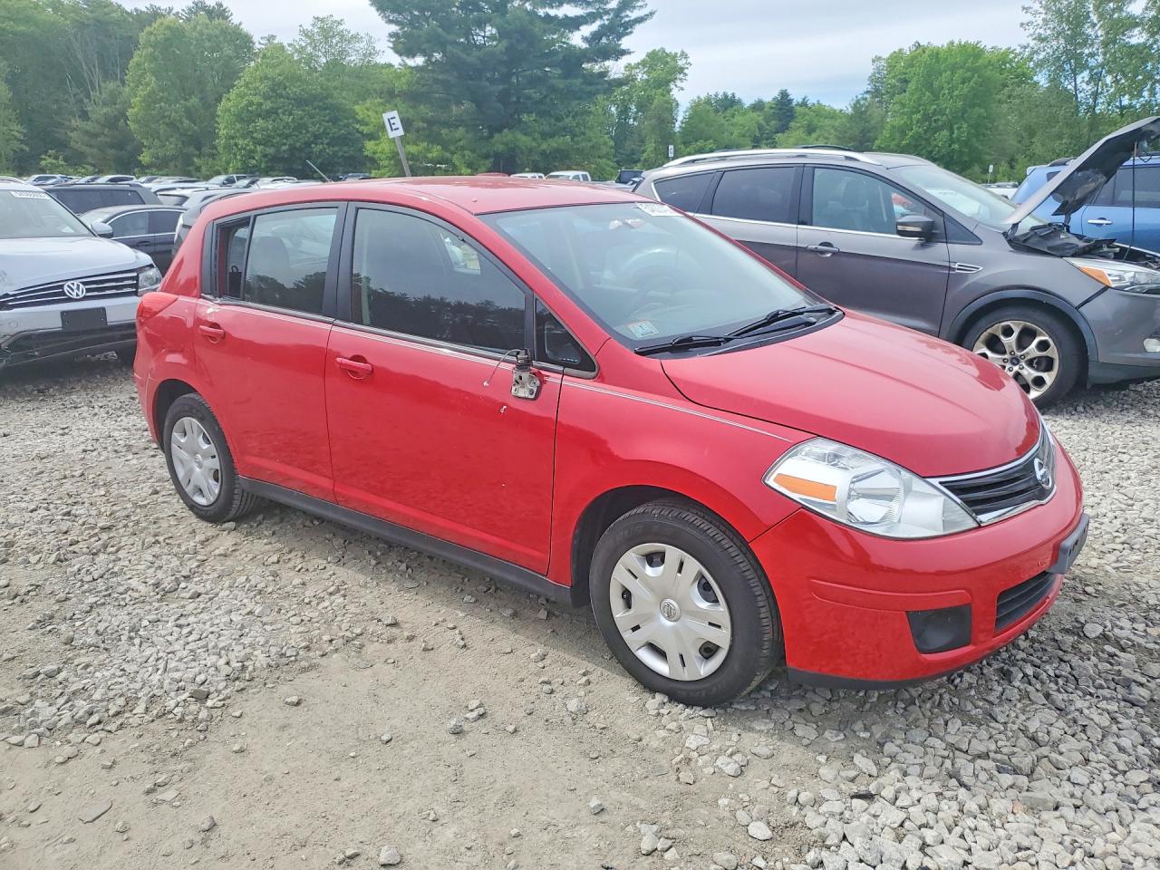 2012 Nissan Versa 1.8 S Red vin: 3N1BC1CPXCK801565