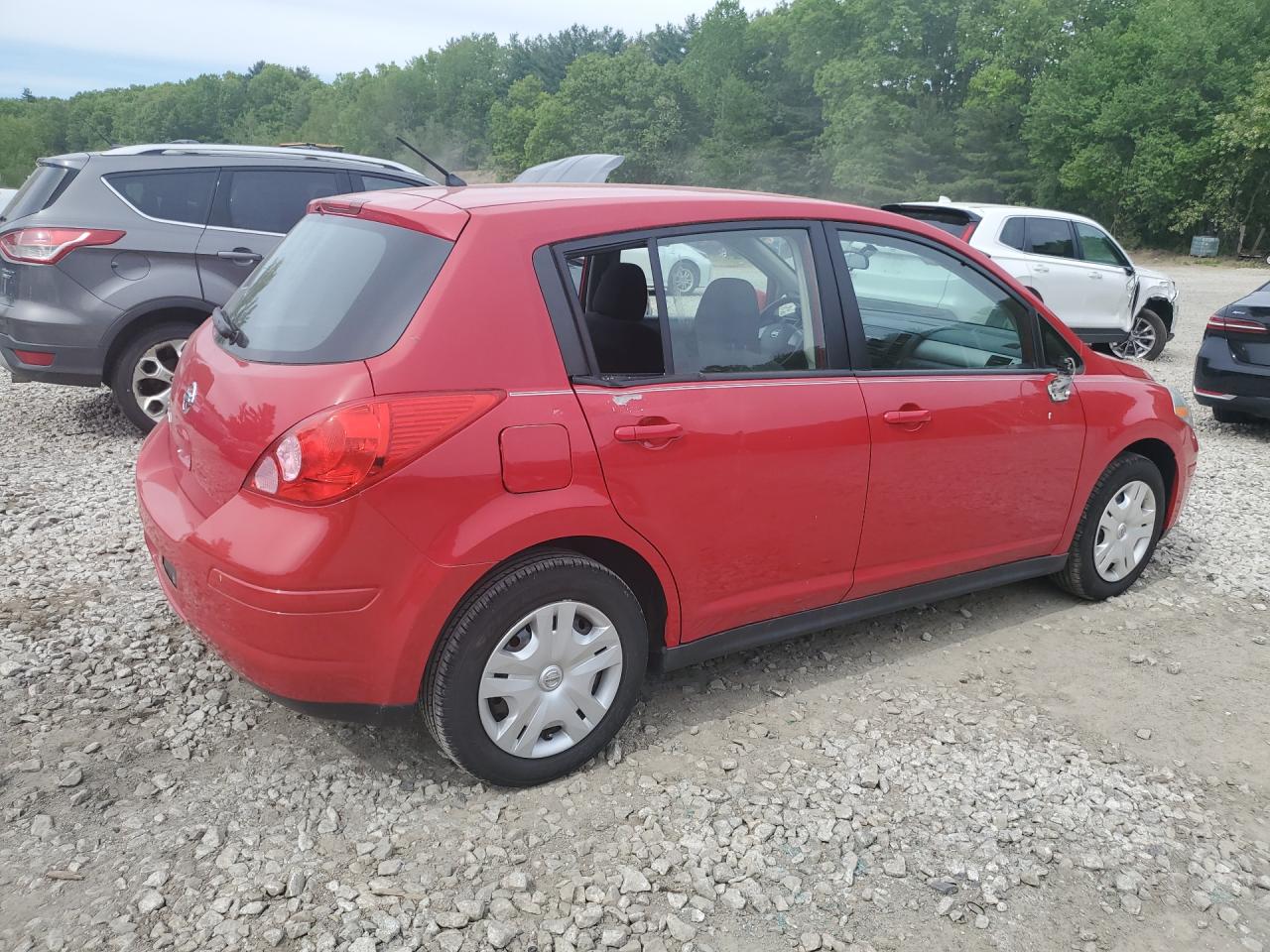 2012 Nissan Versa 1.8 S Red vin: 3N1BC1CPXCK801565