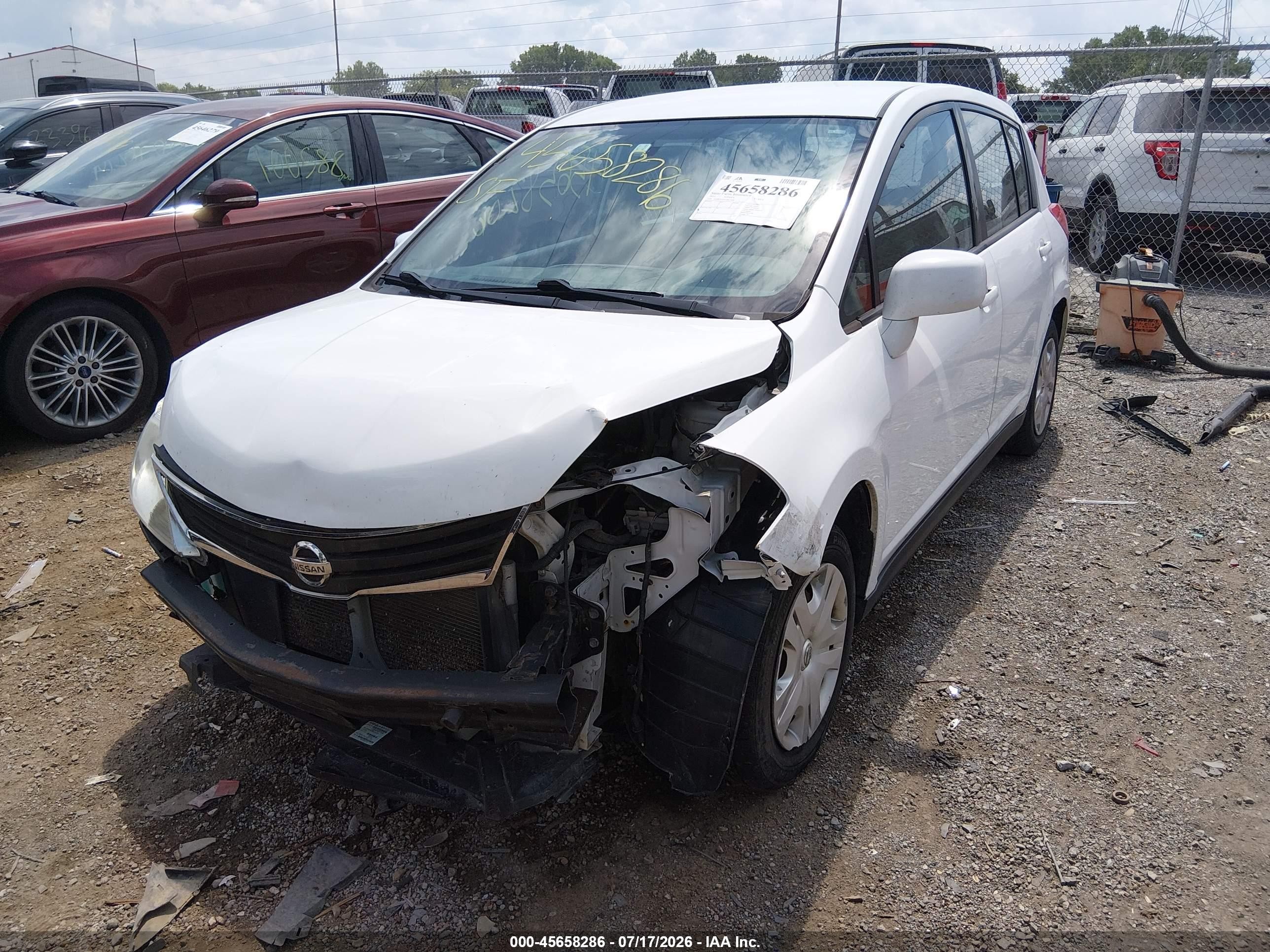 2012 Nissan Versa 1.8 S White vin: 3N1BC1CPXCK815644