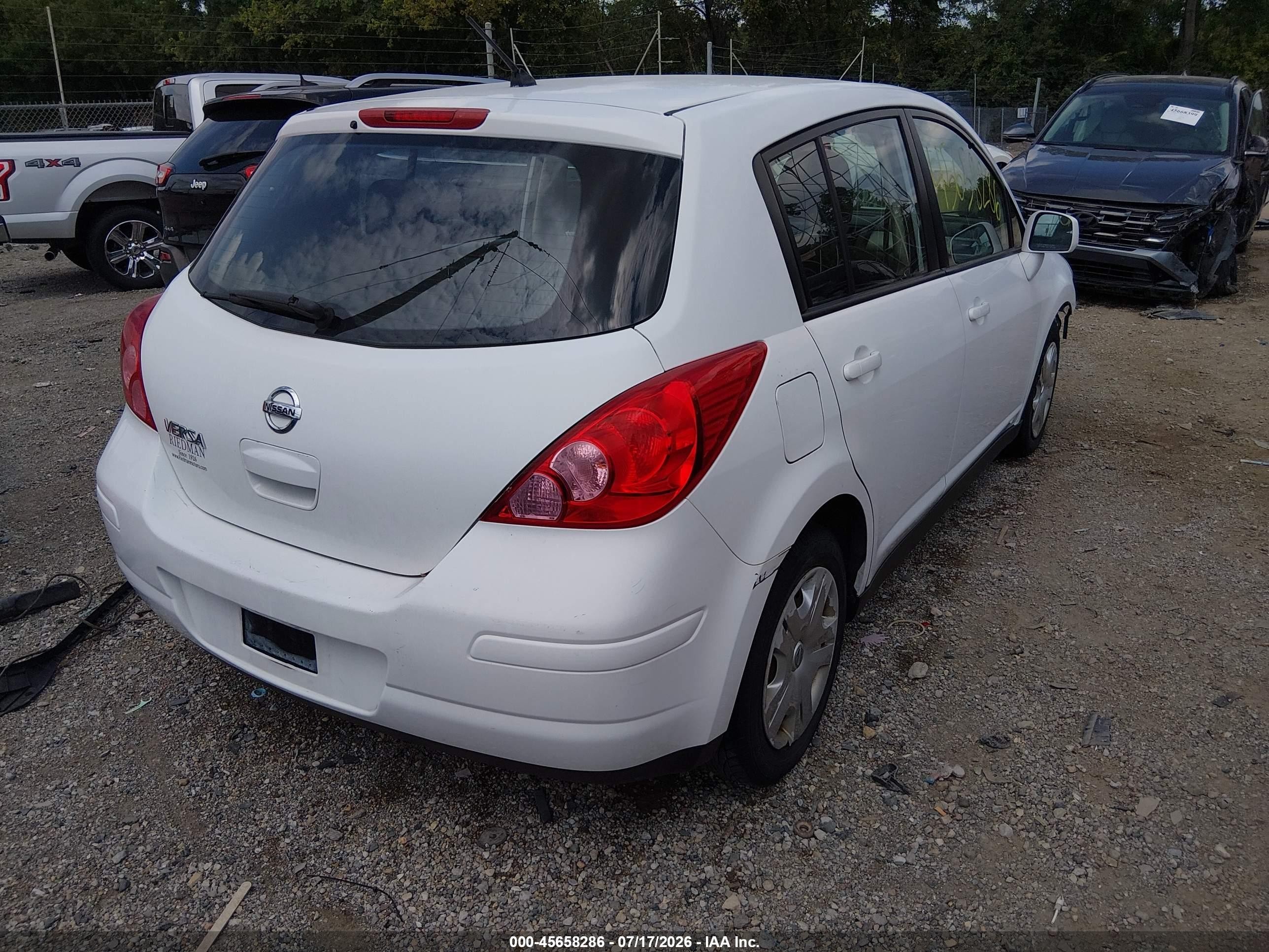 2012 Nissan Versa 1.8 S White vin: 3N1BC1CPXCK815644