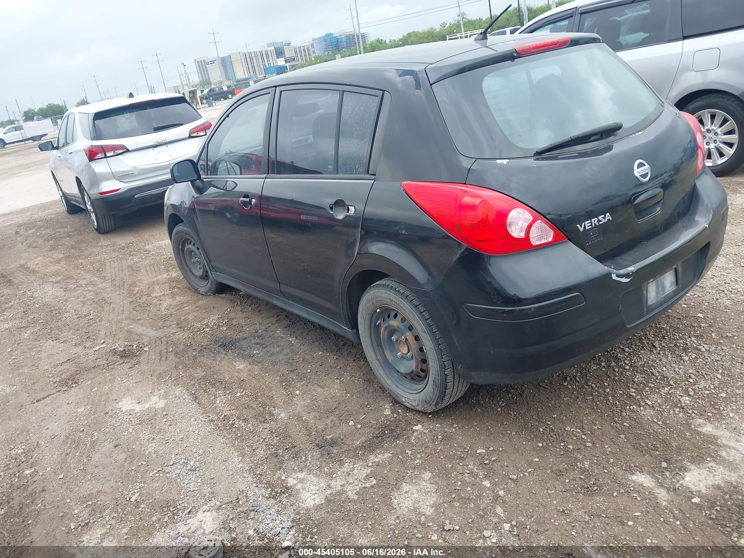 2012 Nissan Versa 1.8 S Black vin: 3N1BC1CPXCL368145