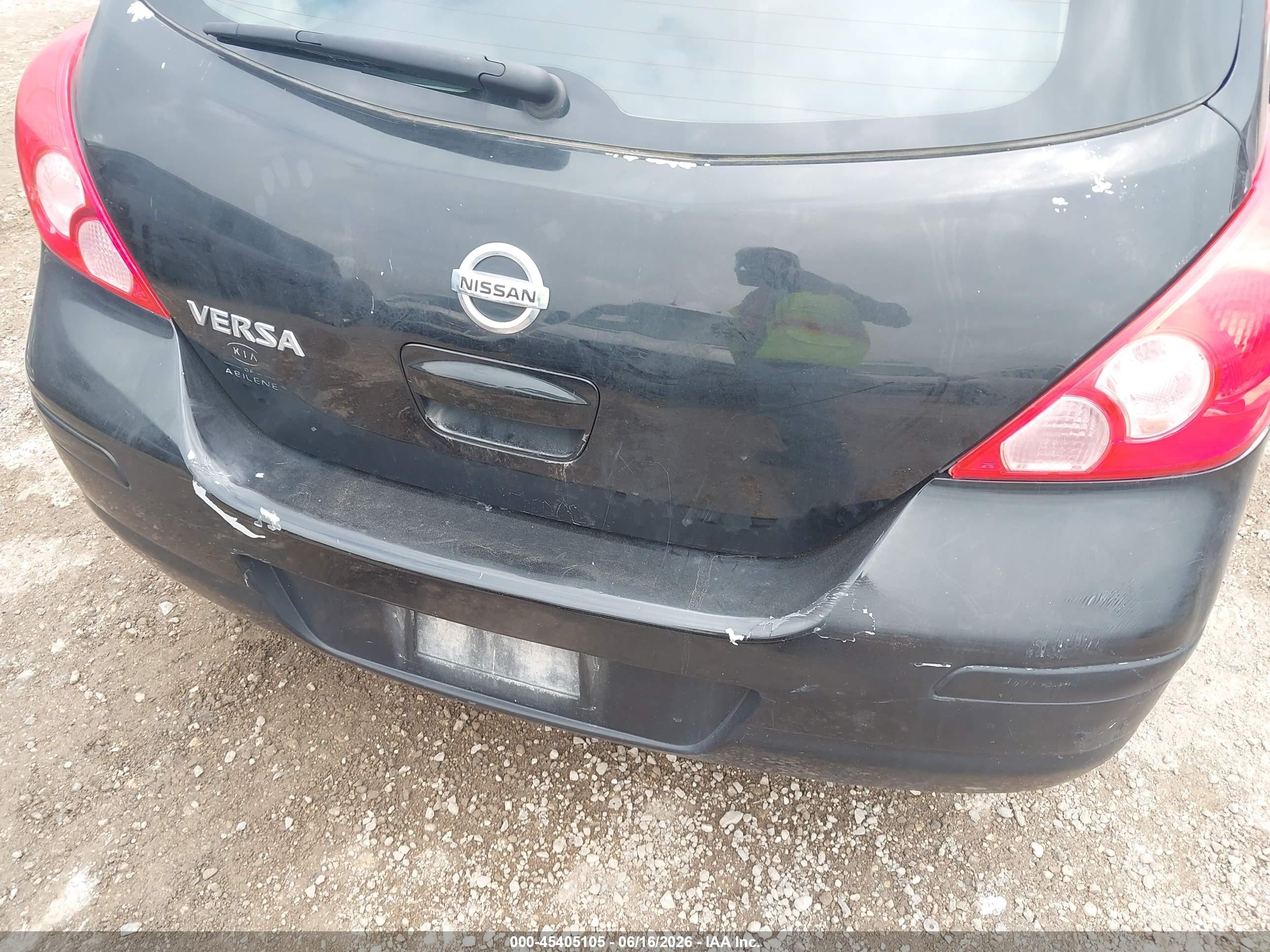 2012 Nissan Versa 1.8 S Black vin: 3N1BC1CPXCL368145