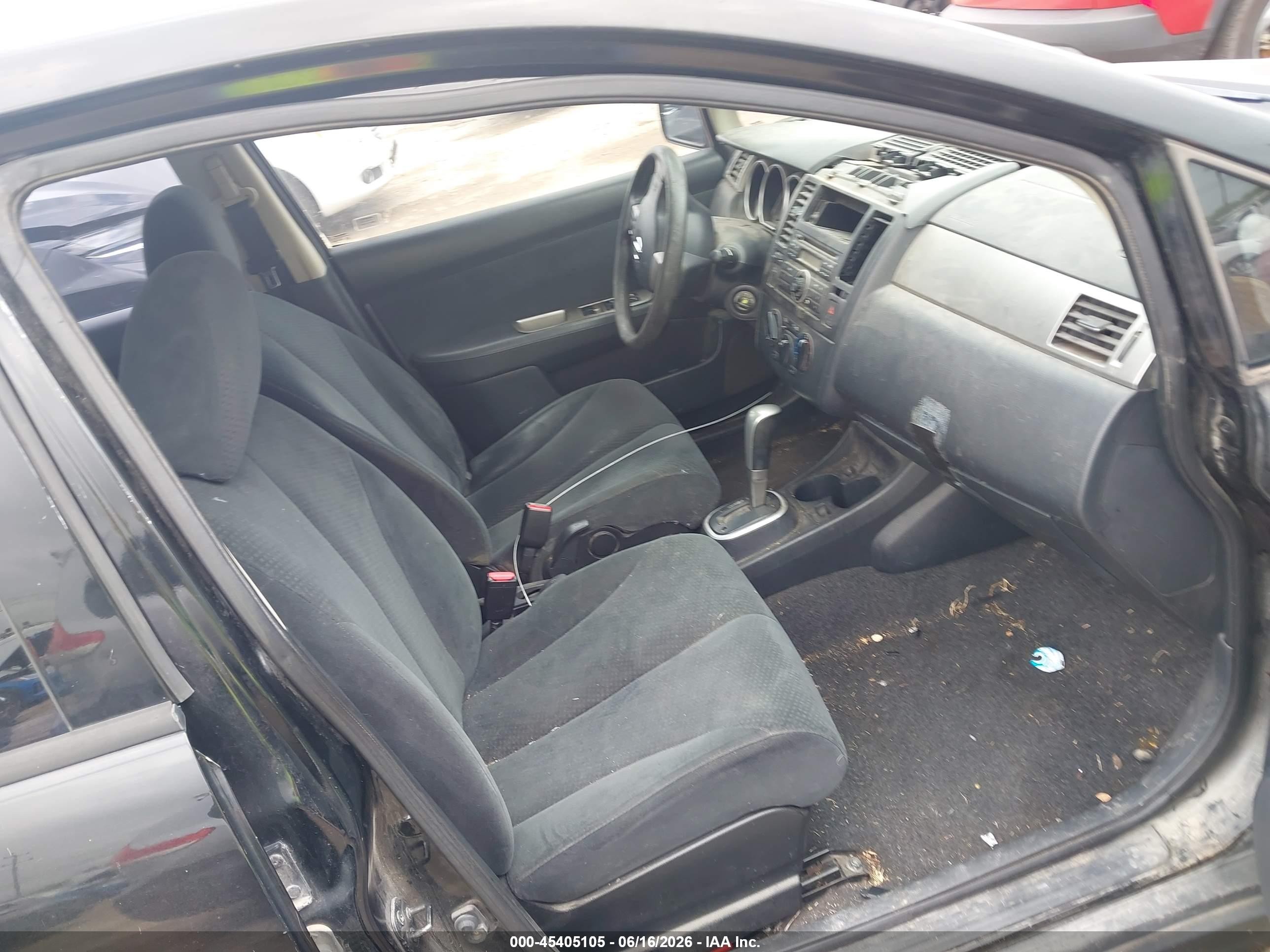 2012 Nissan Versa 1.8 S Black vin: 3N1BC1CPXCL368145