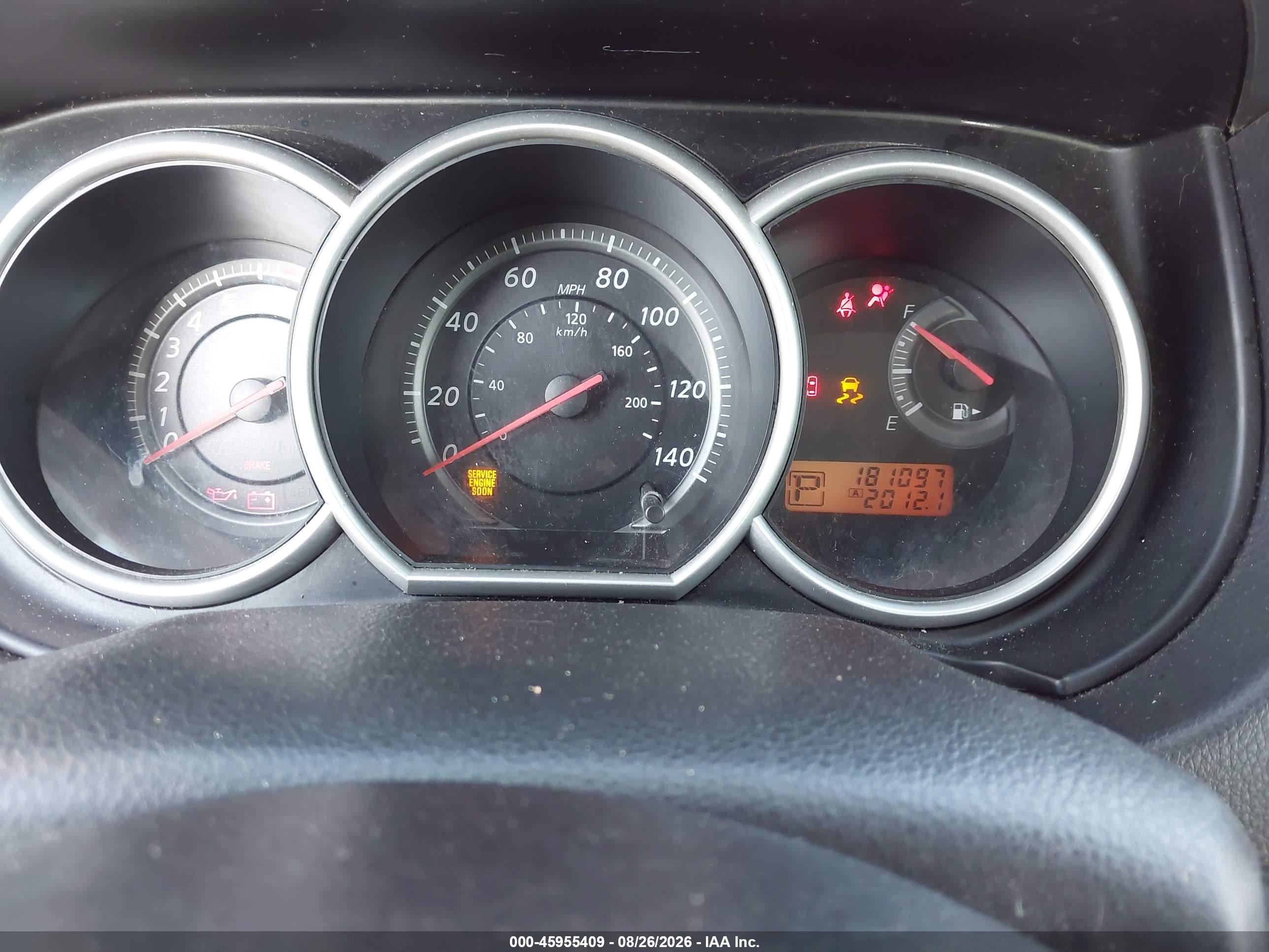 2012 Nissan Versa 1.8 S Red vin: 3N1BC1CPXCL371191