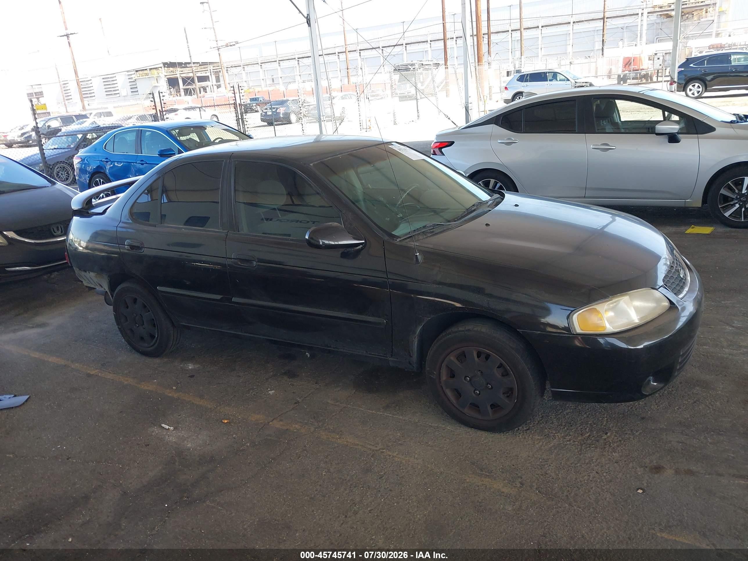 2002 Nissan Sentra Gxe Black vin: 3N1CB51A22L551034